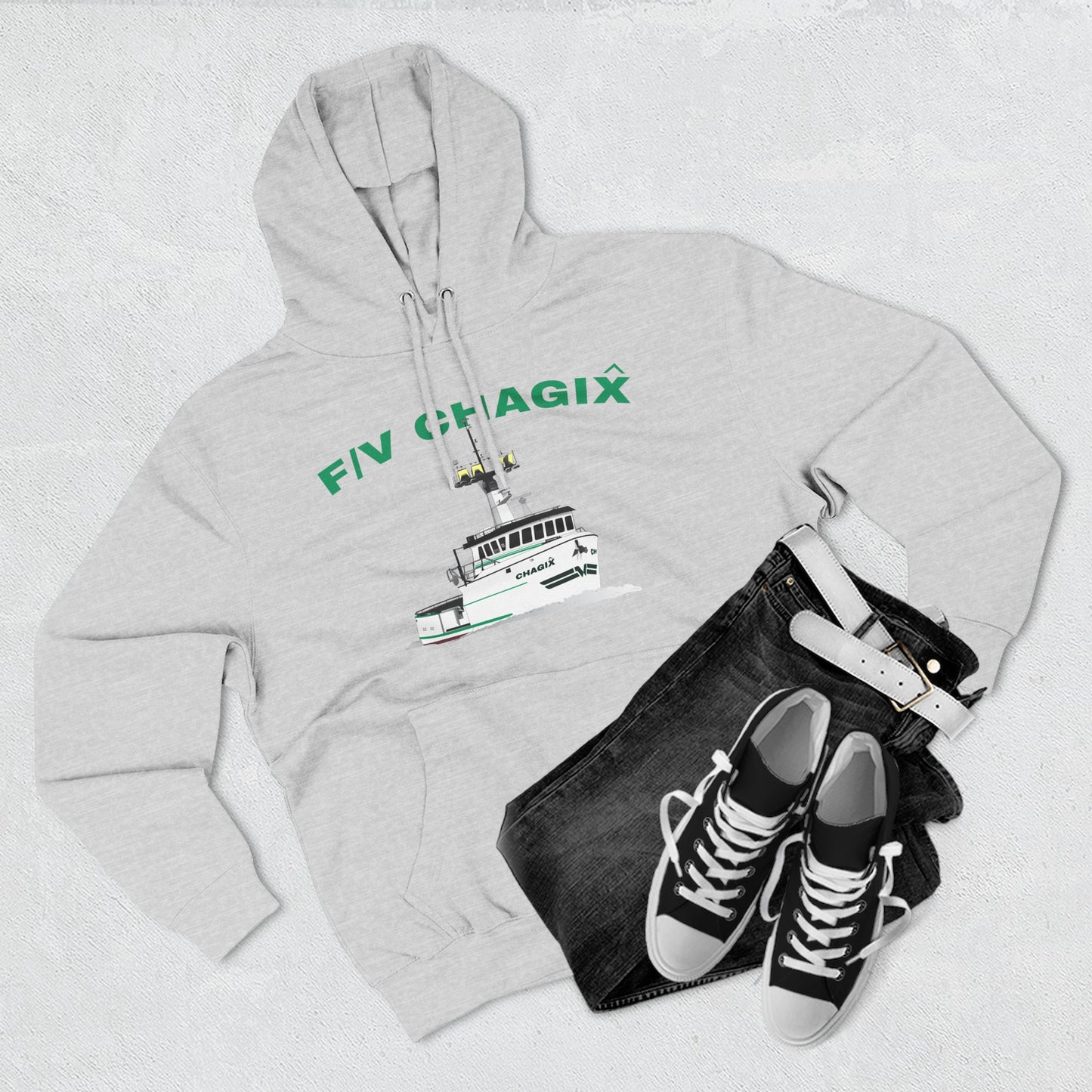 Chagix Boat Three-Panel Fleece Hoodie CBFSA