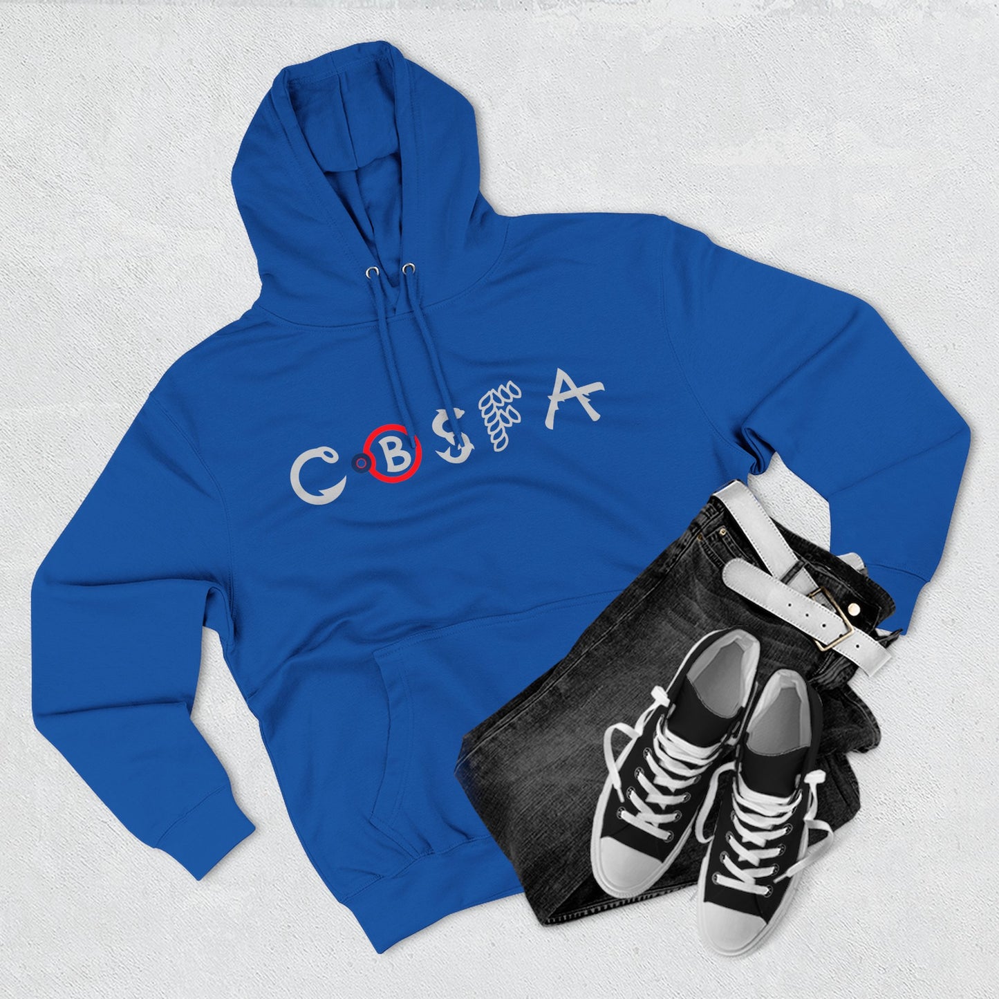 Chagix with CBSFA logo front Three-Panel Fleece Hoodie