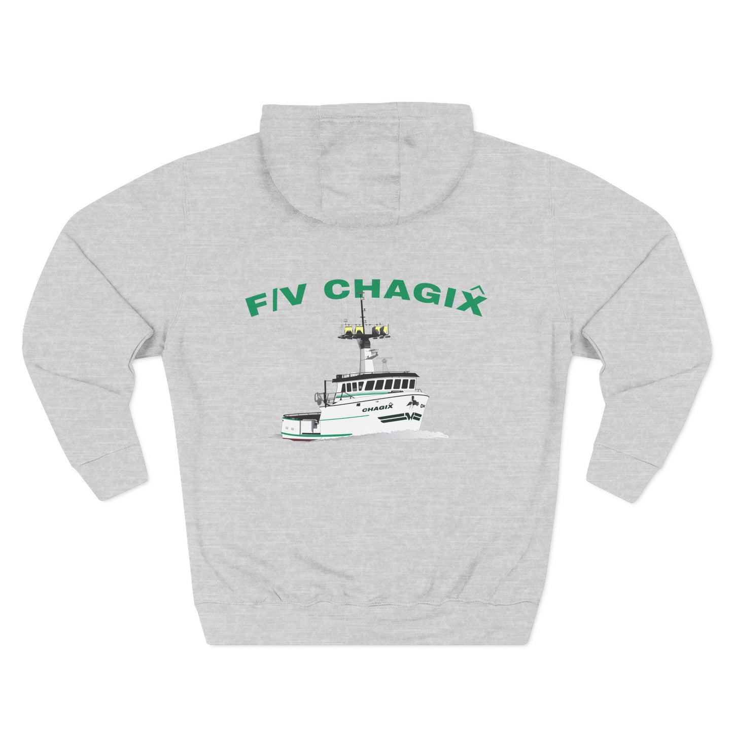 Chagix with CBSFA logo front Three-Panel Fleece Hoodie