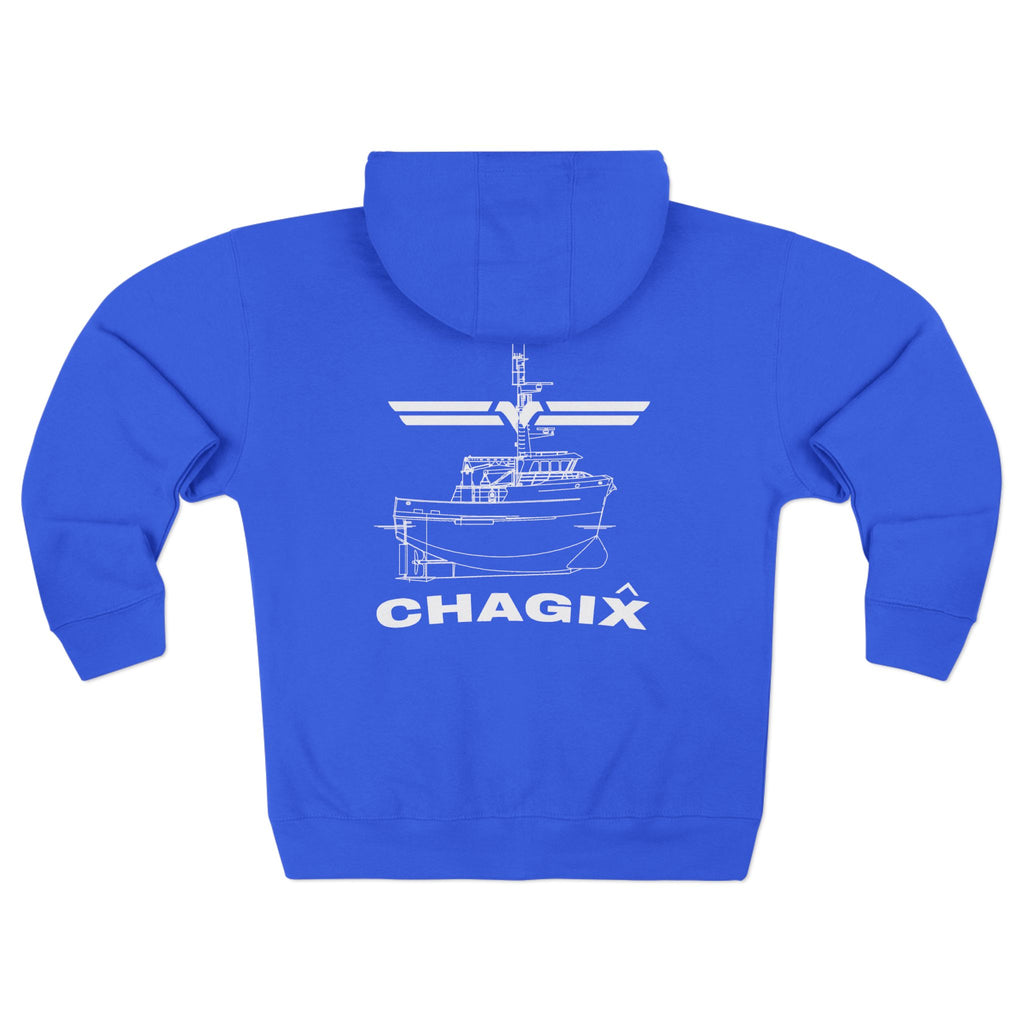 Unisex Zip Hoodie CBFSA front blueprint back