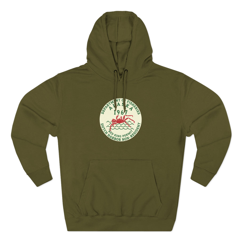 67 Red King Permit Three-Panel Fleece Hoodie