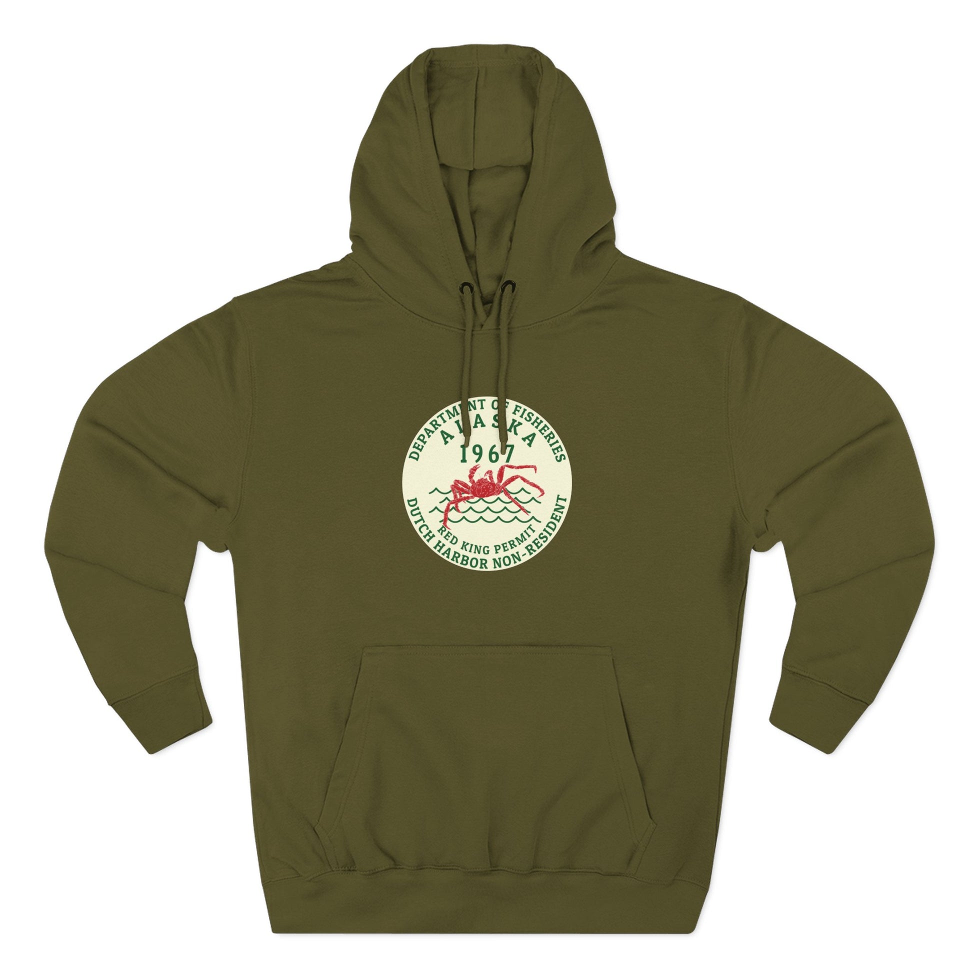 67 Red King Permit Three-Panel Fleece Hoodie
