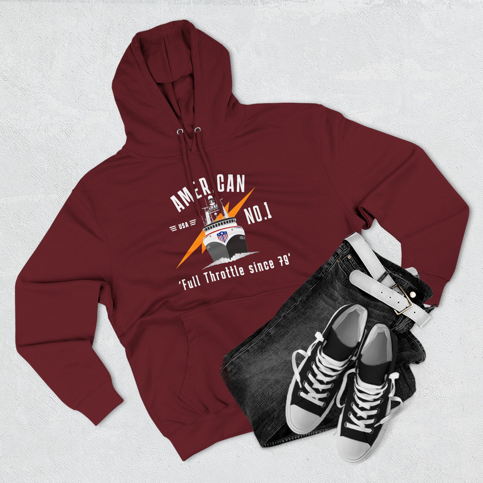 A1 Full Throttle Three-Panel Fleece Hoodie