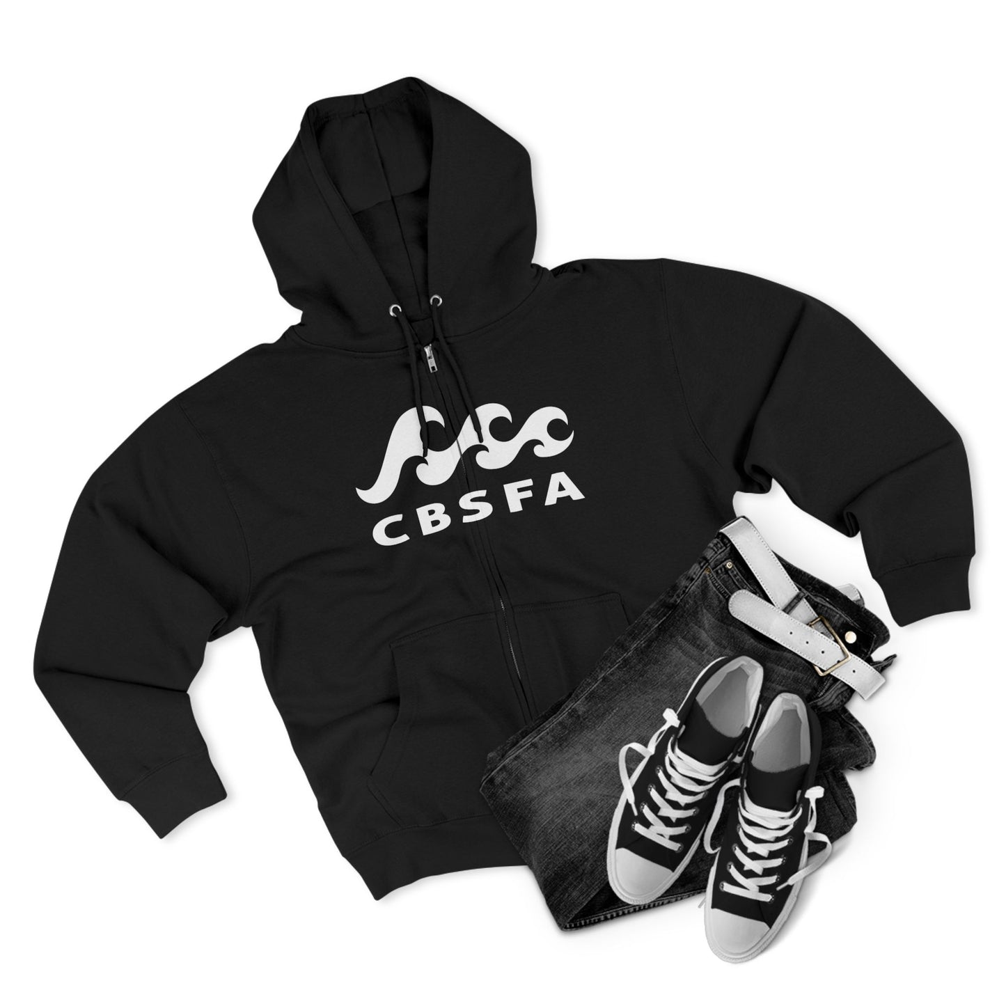 Unisex Zip Hoodie CBFSA front blueprint back