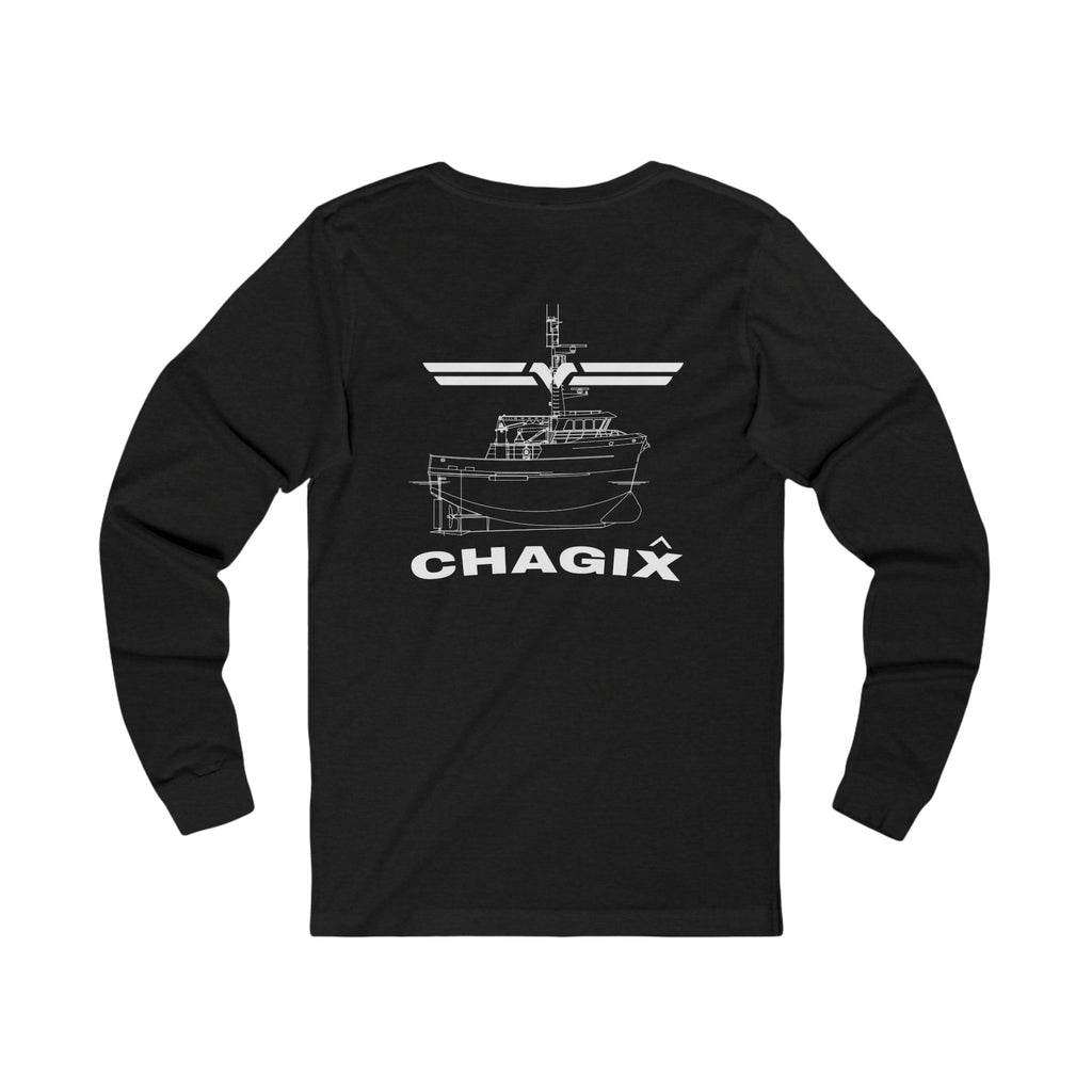 Chagix with wings front Unisex Jersey Long Sleeve Tee CBFSA