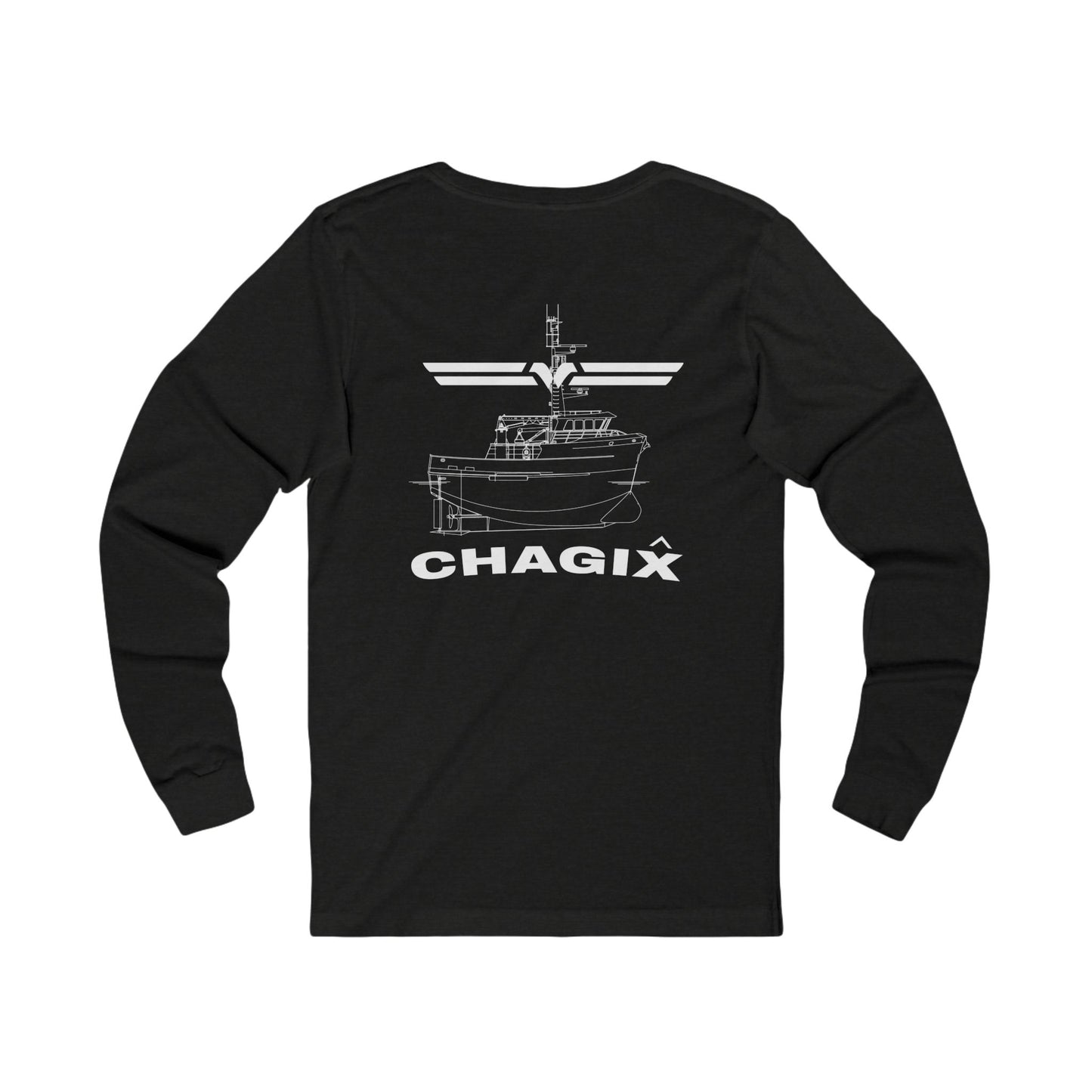 Chagix with wings front Unisex Jersey Long Sleeve Tee CBFSA
