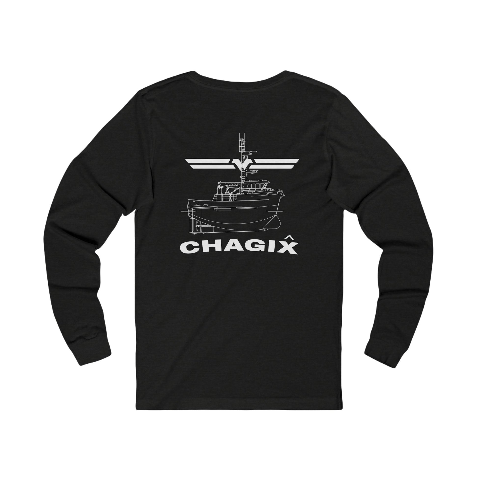 Chagix with wings front Unisex Jersey Long Sleeve Tee CBFSA