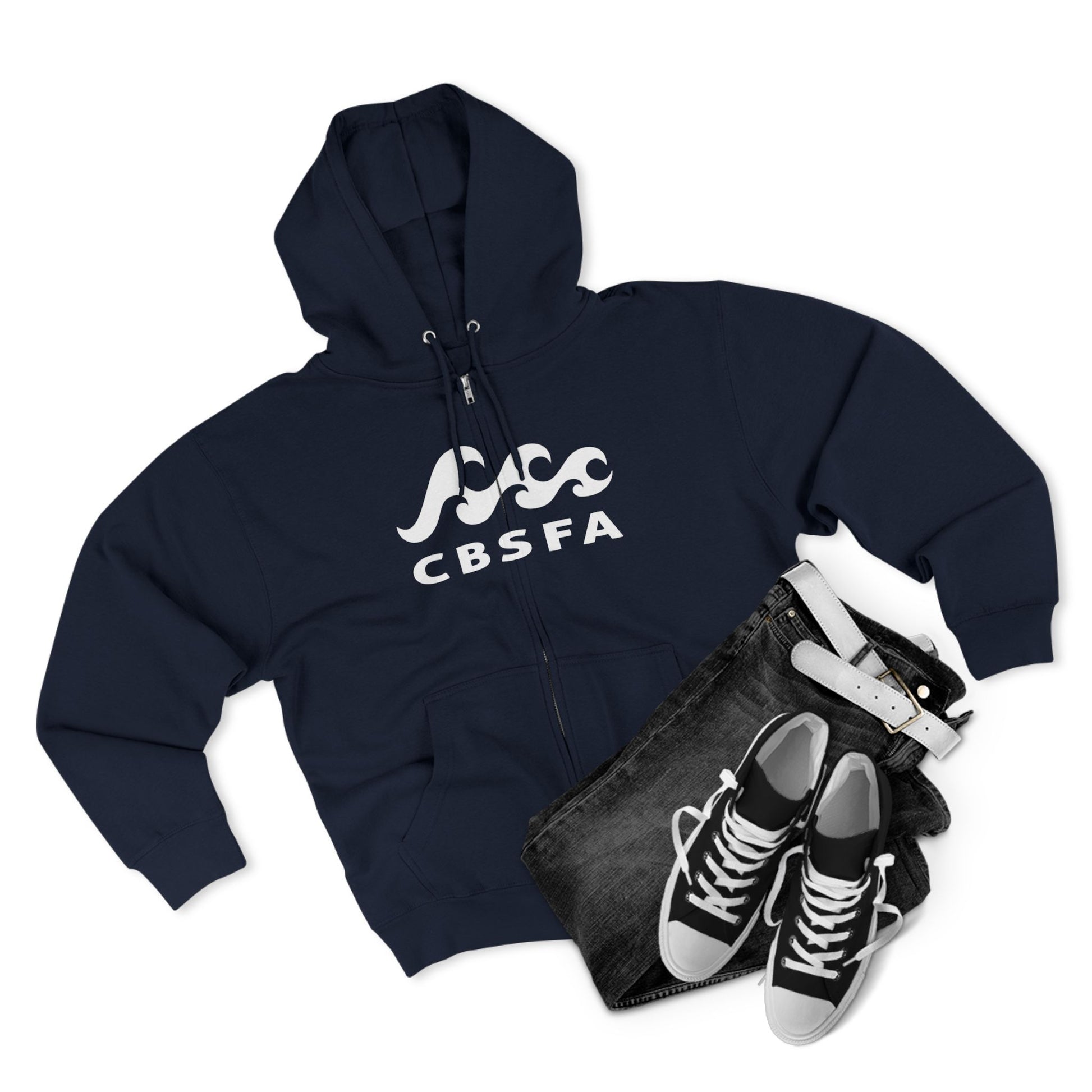 Unisex Zip Hoodie CBFSA front blueprint back