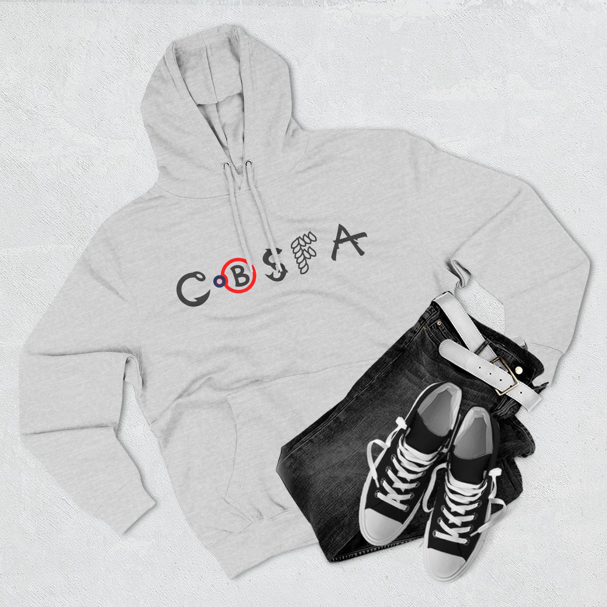 Chagix with CBSFA logo front Three-Panel Fleece Hoodie