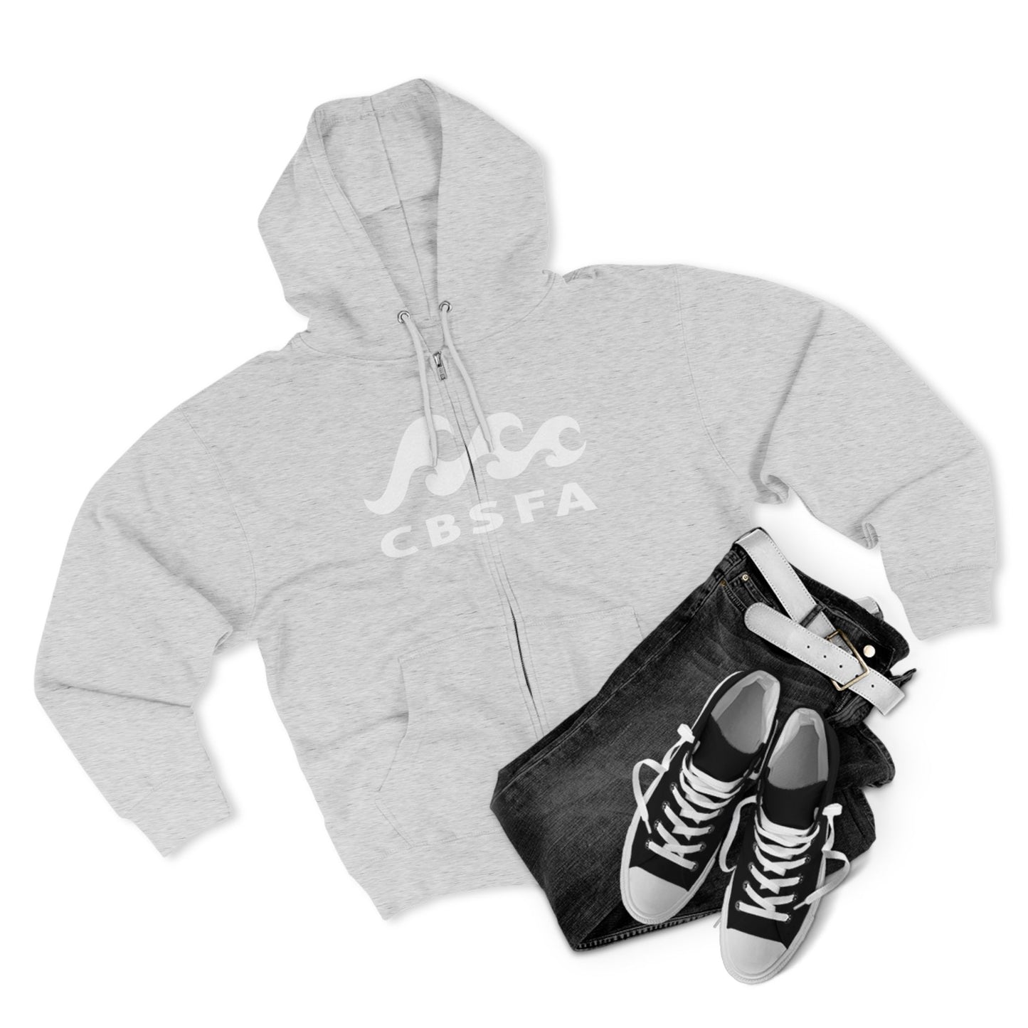 Unisex Zip Hoodie CBFSA front blueprint back