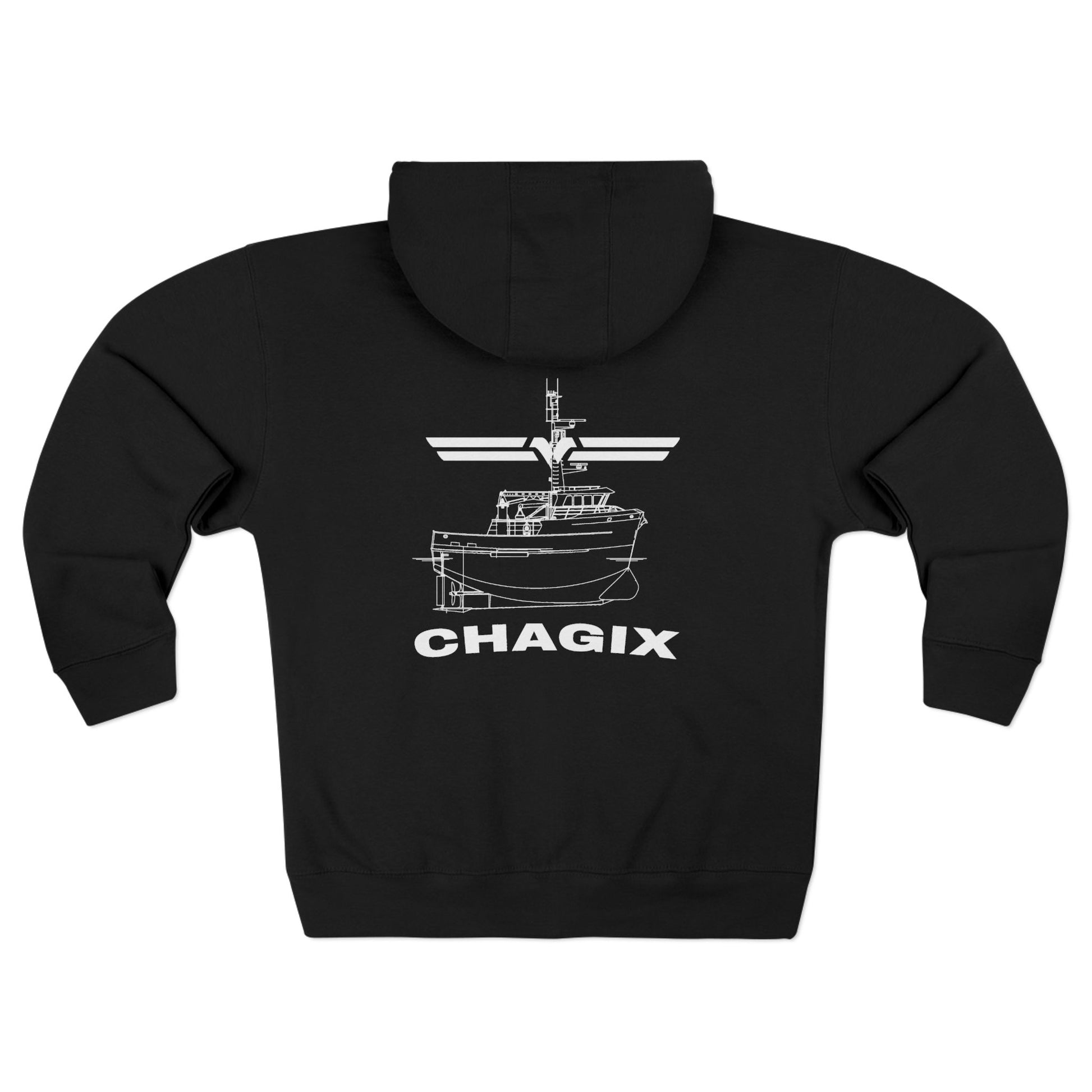 Unisex Zip Hoodie CBFSA front blueprint back