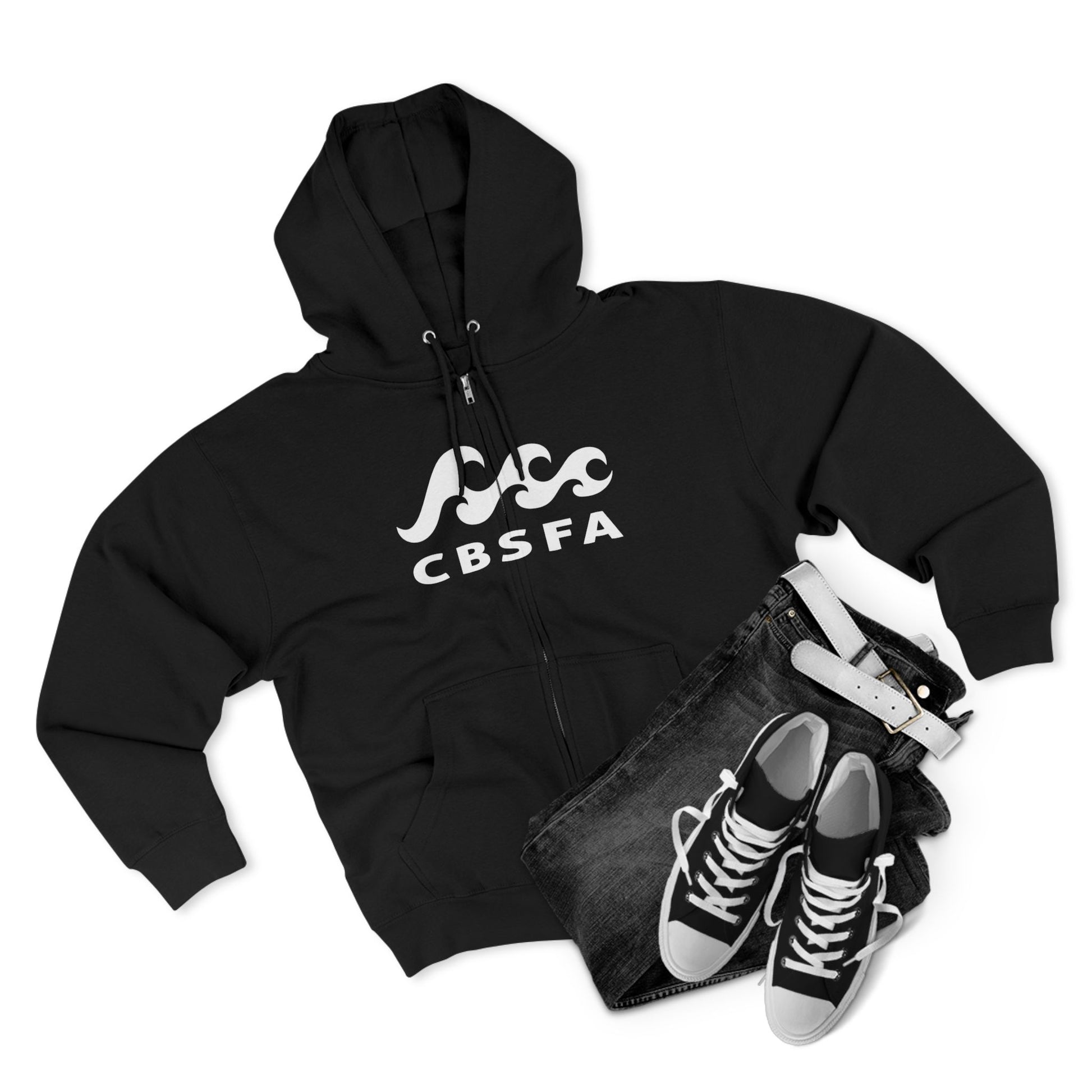 Unisex Zip Hoodie CBFSA front blueprint back