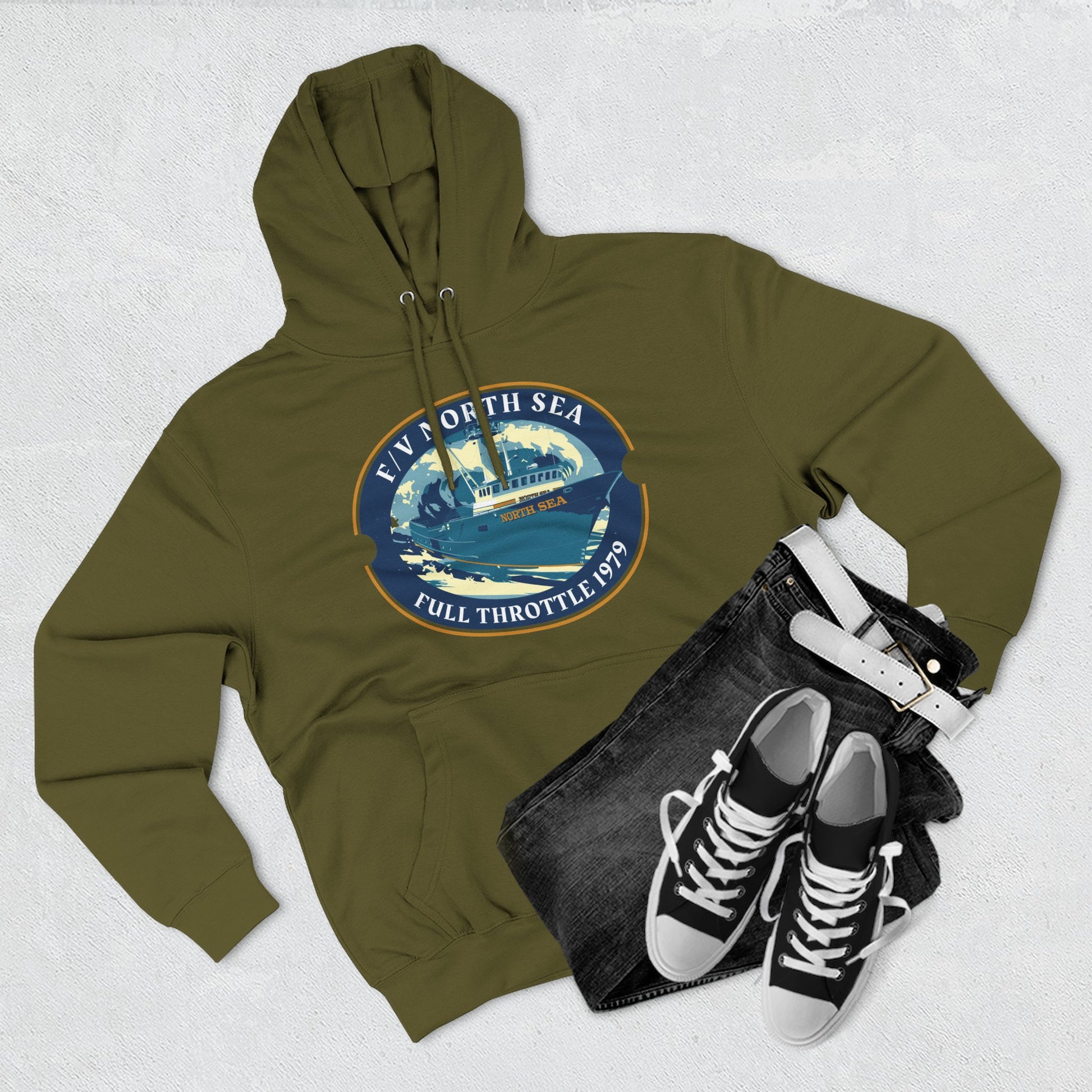 North Sea full throttle Three-Panel Fleece Hoodie