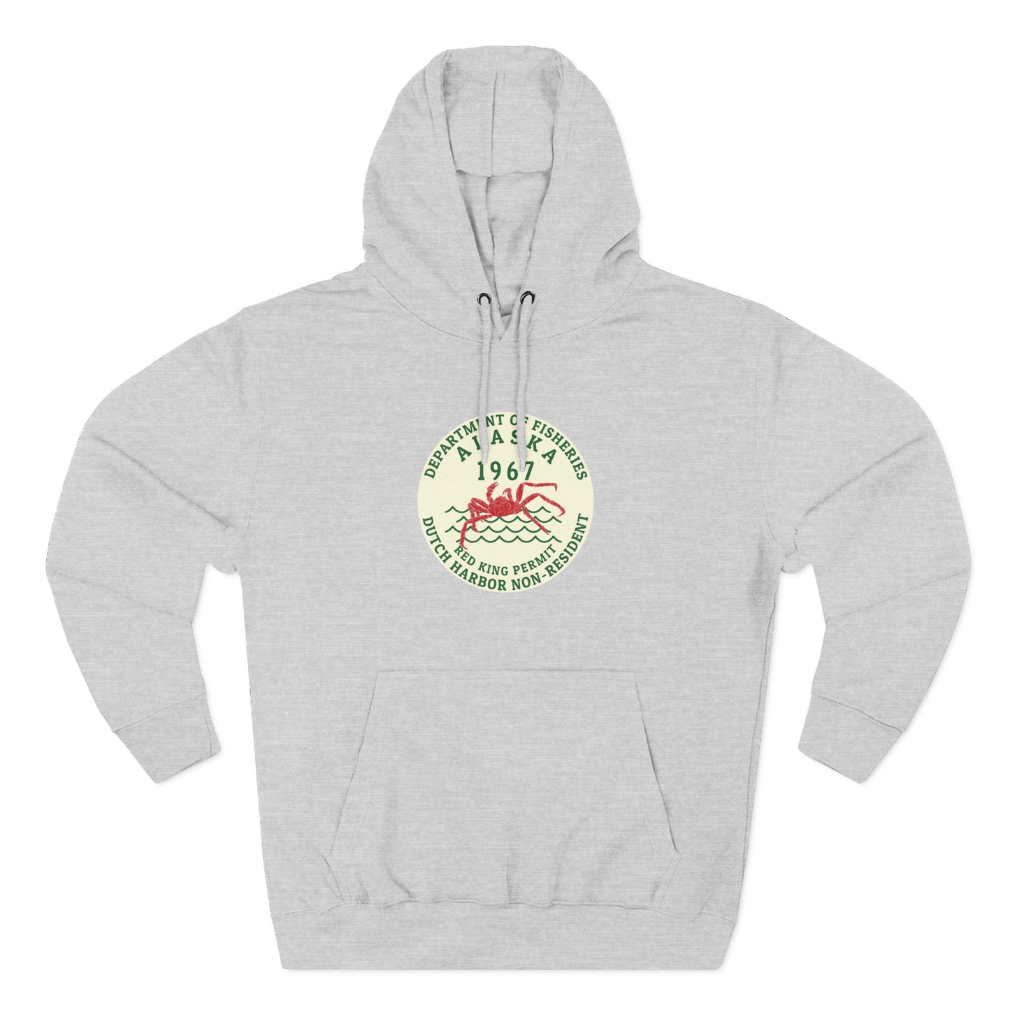 67 Red King Permit Three-Panel Fleece Hoodie