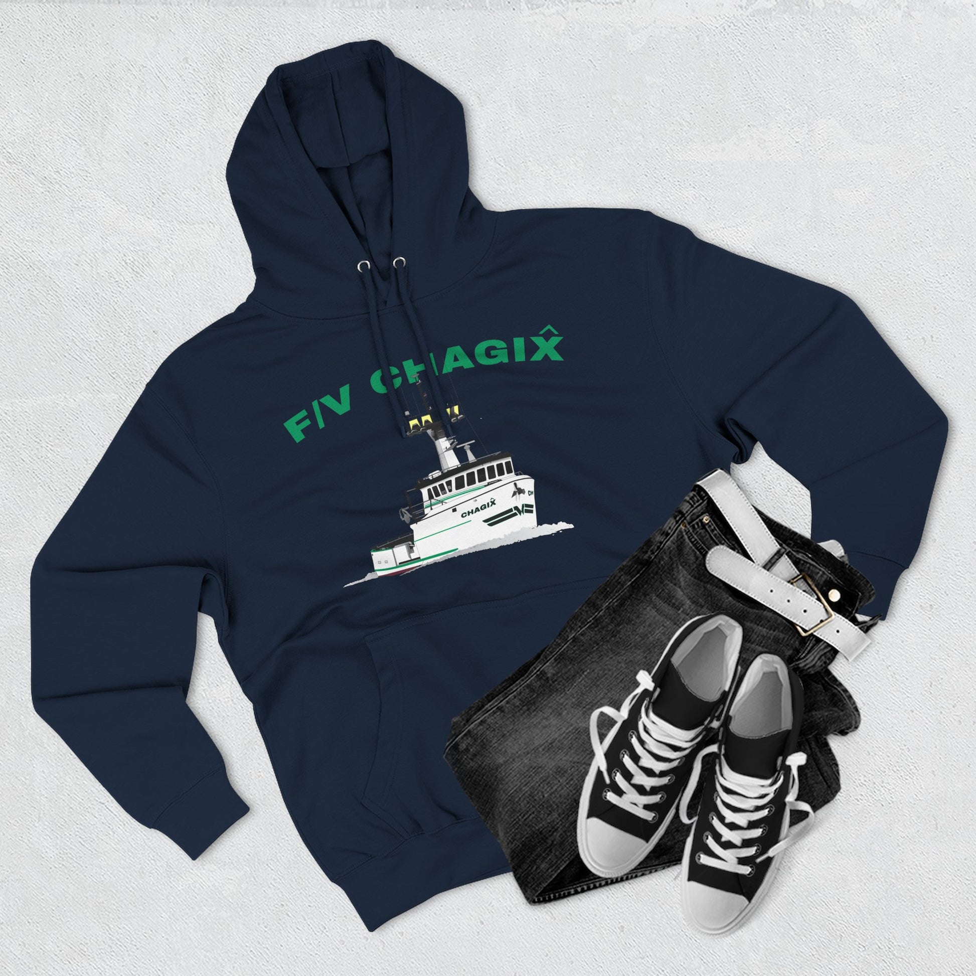 Chagix Boat Three-Panel Fleece Hoodie CBFSA