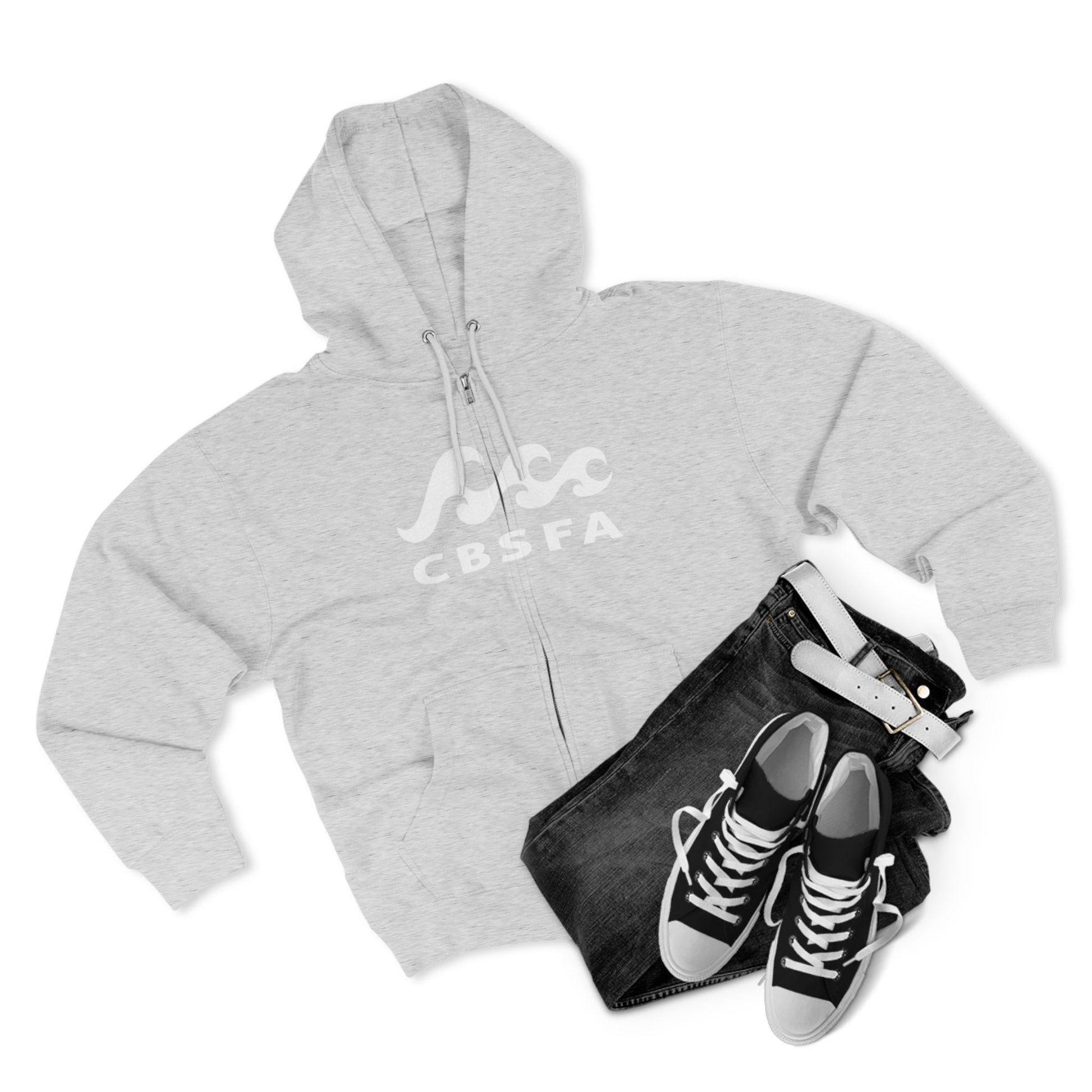 Unisex Zip Hoodie CBFSA front blueprint back