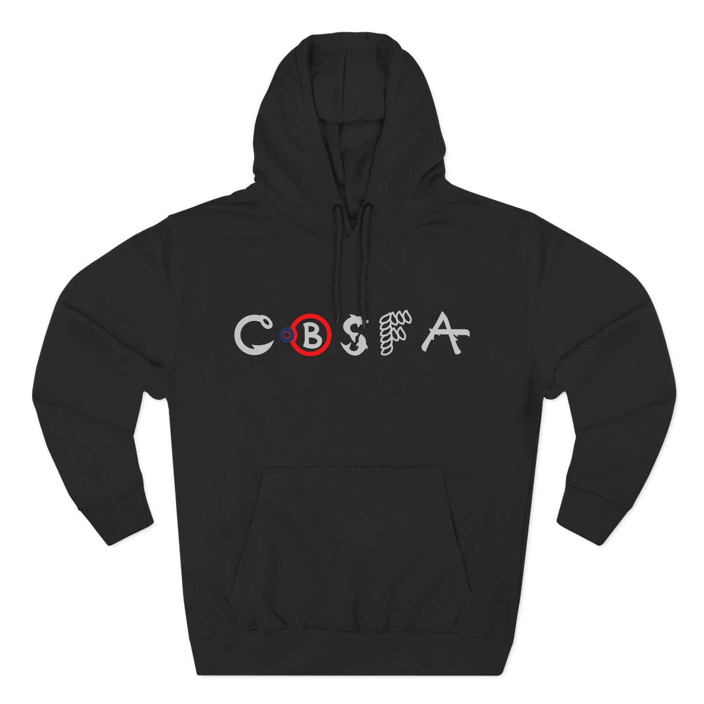 Chagix with CBSFA logo front Three-Panel Fleece Hoodie