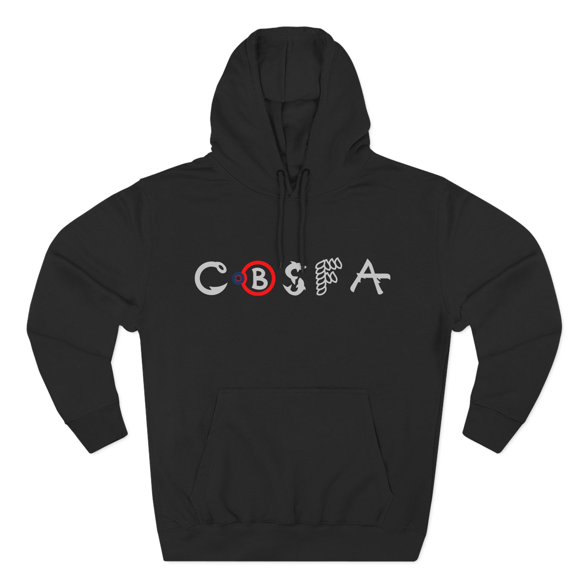 Chagix with CBSFA logo front Three-Panel Fleece Hoodie