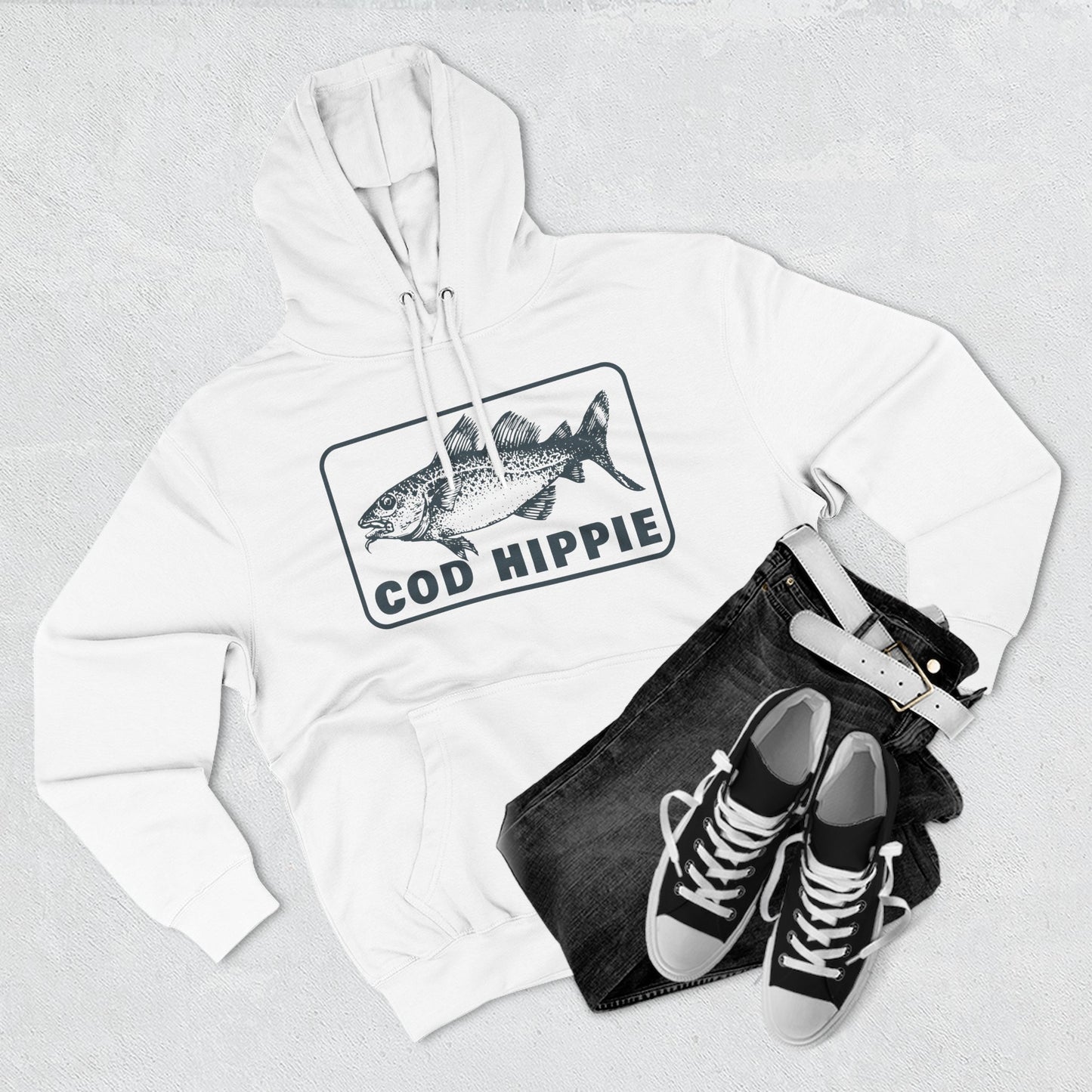 Cod Hippie Three-Panel Fleece Hoodie CBSFA