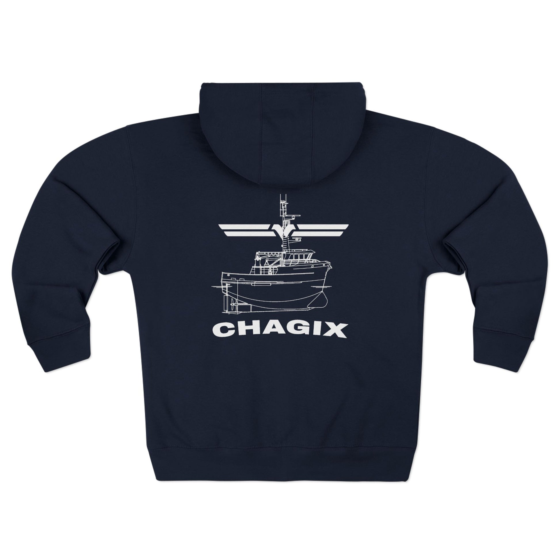 Unisex Zip Hoodie CBFSA front blueprint back