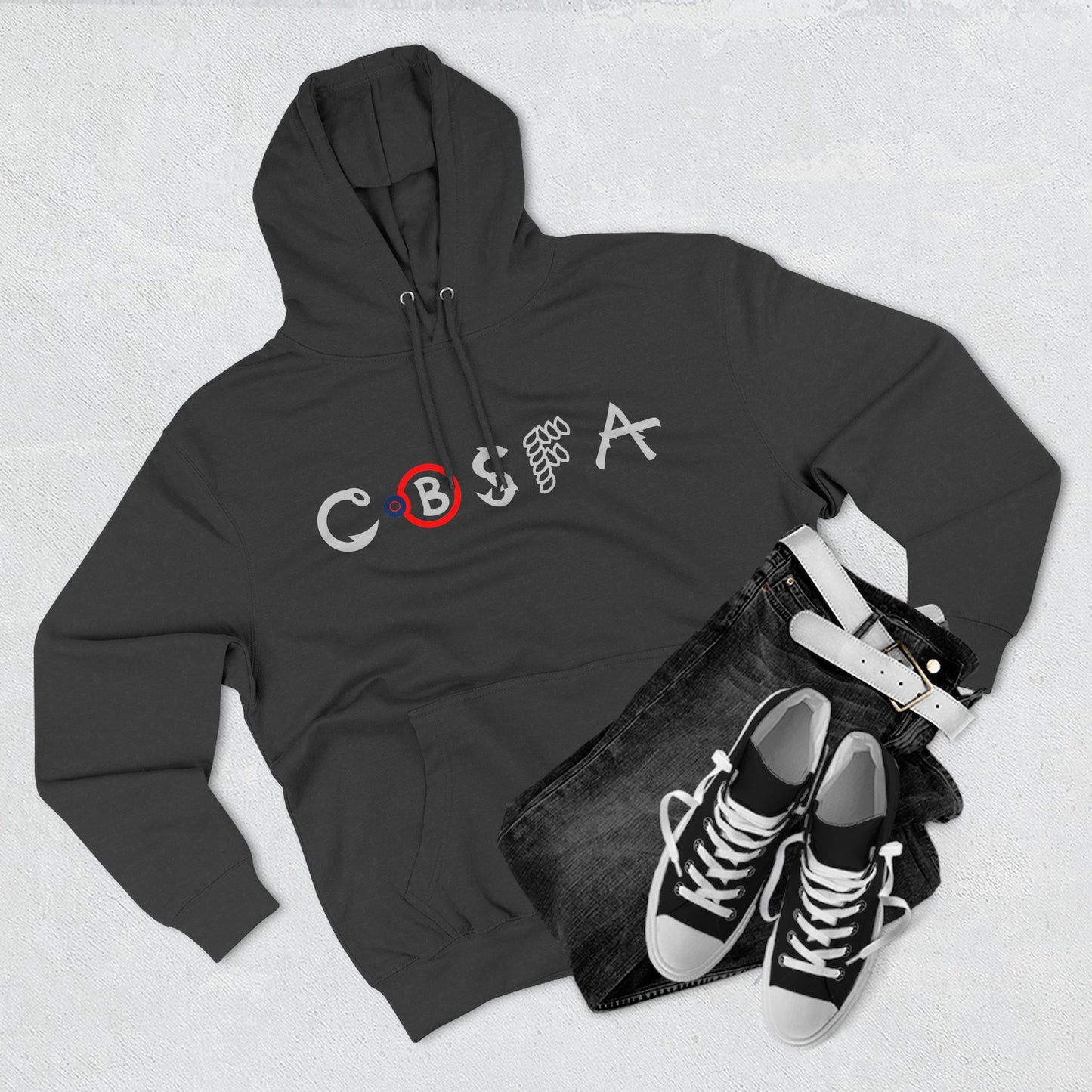 Chagix with CBSFA logo front Three-Panel Fleece Hoodie