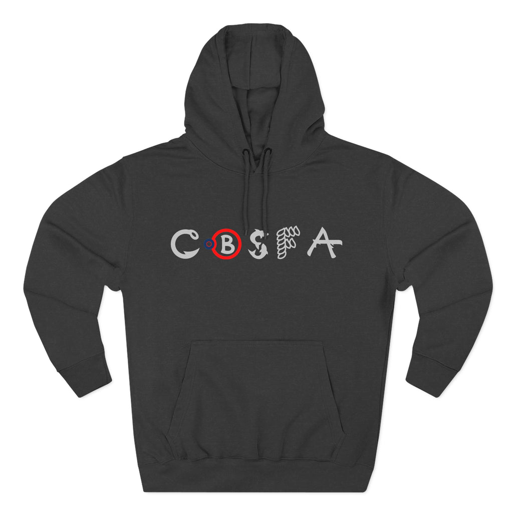 Chagix with CBSFA logo front Three-Panel Fleece Hoodie