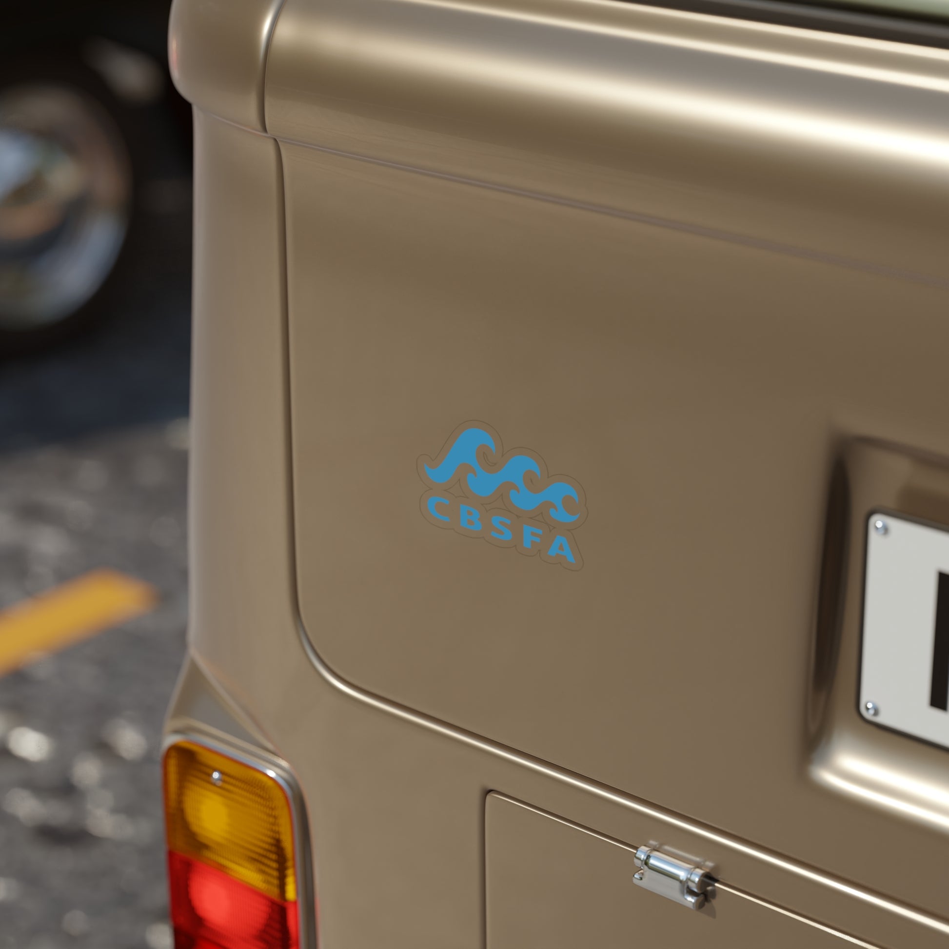 CBSFA Big Wave Transparent Outdoor Stickers, Die-Cut, 1pc