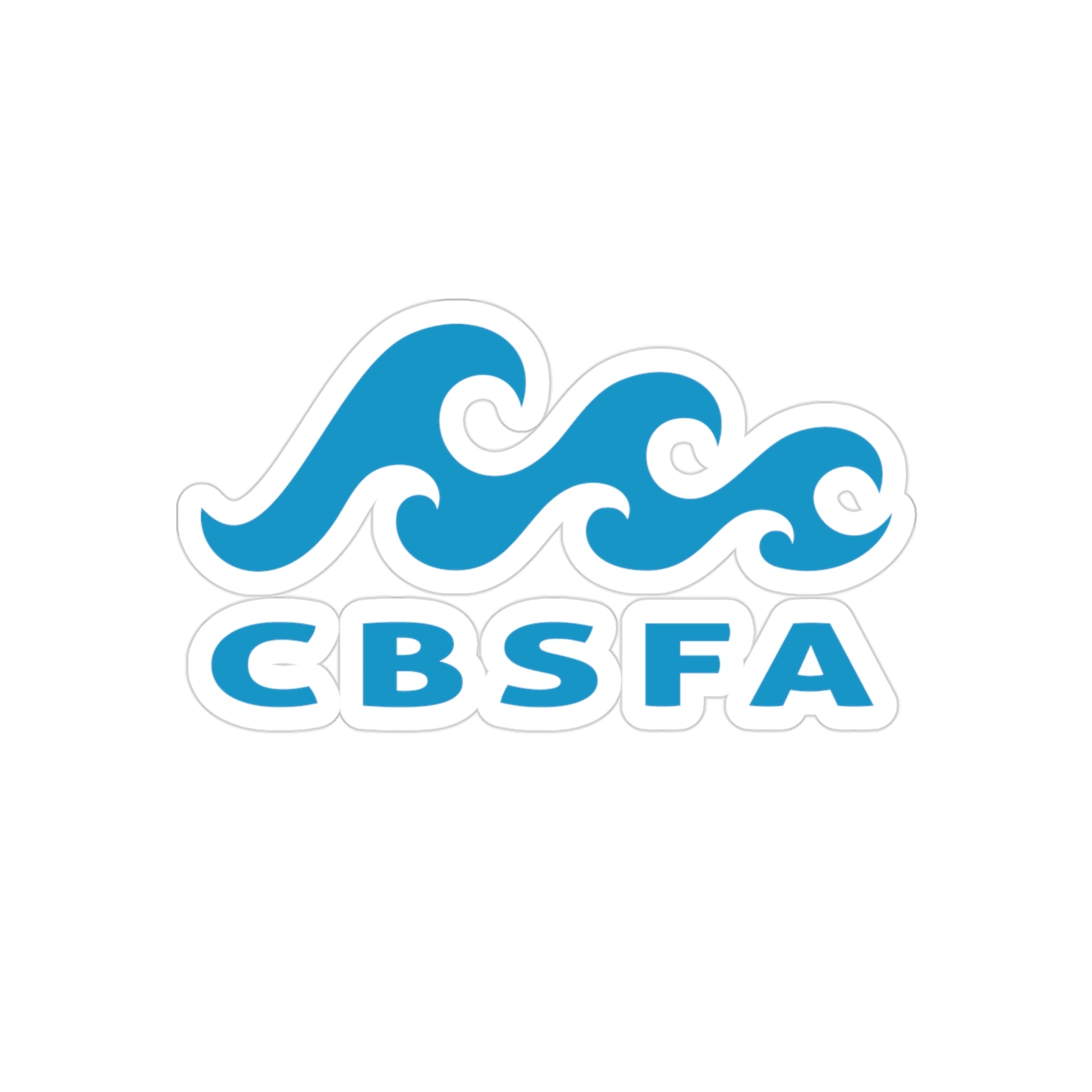 CBSFA Big Wave Transparent Outdoor Stickers, Die-Cut, 1pc