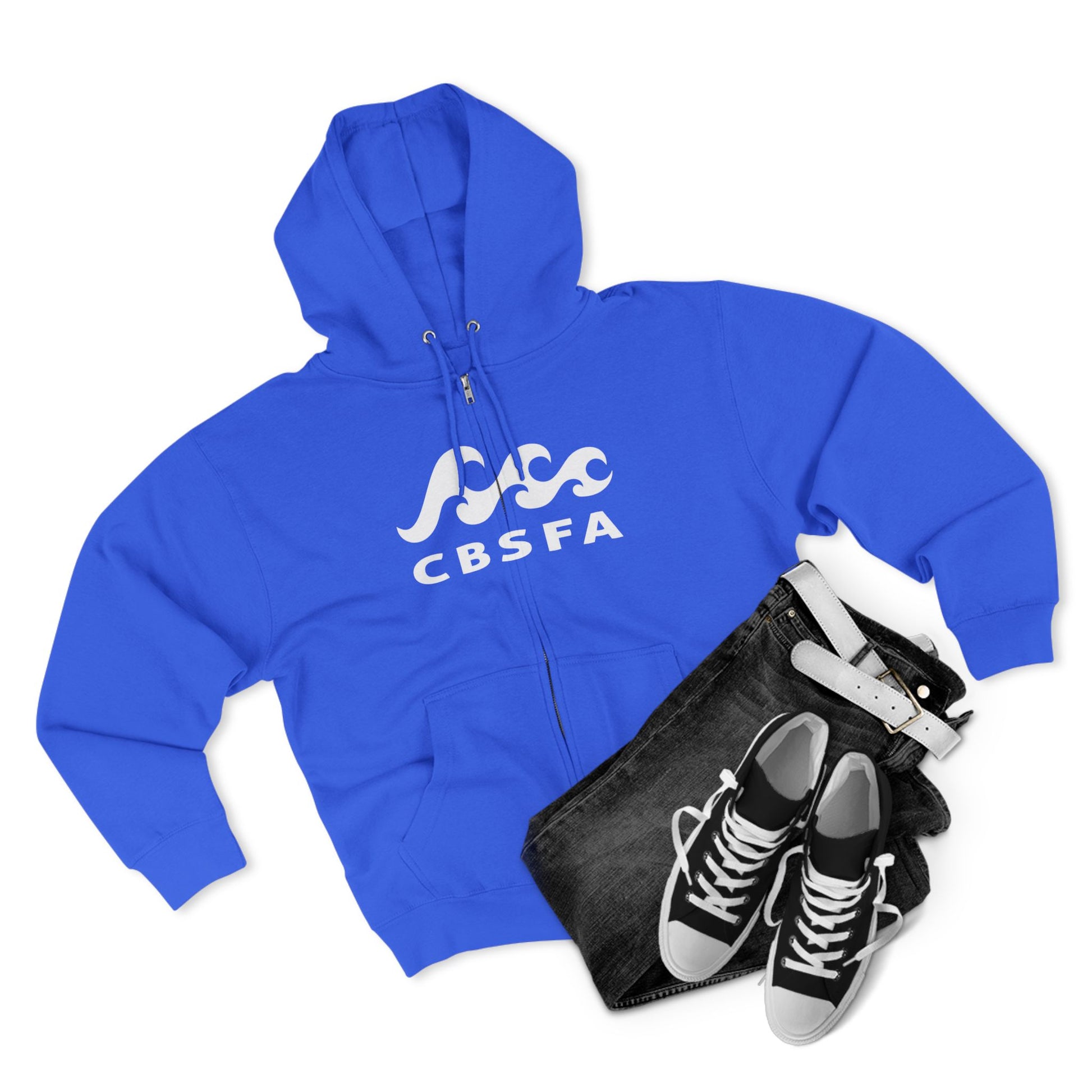 Unisex Zip Hoodie CBFSA front blueprint back