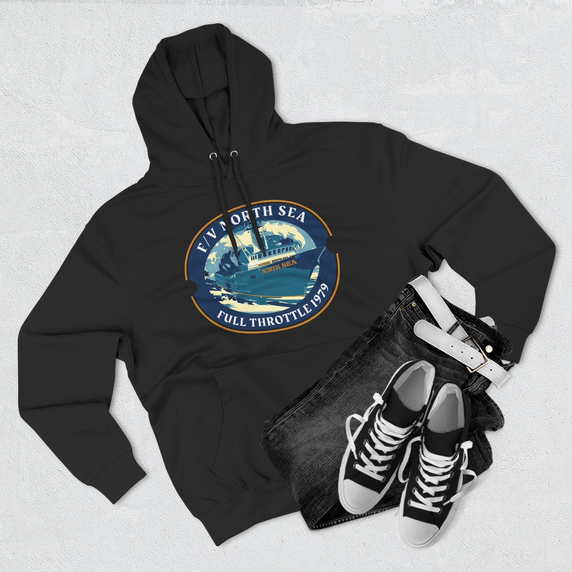 North Sea full throttle Three-Panel Fleece Hoodie