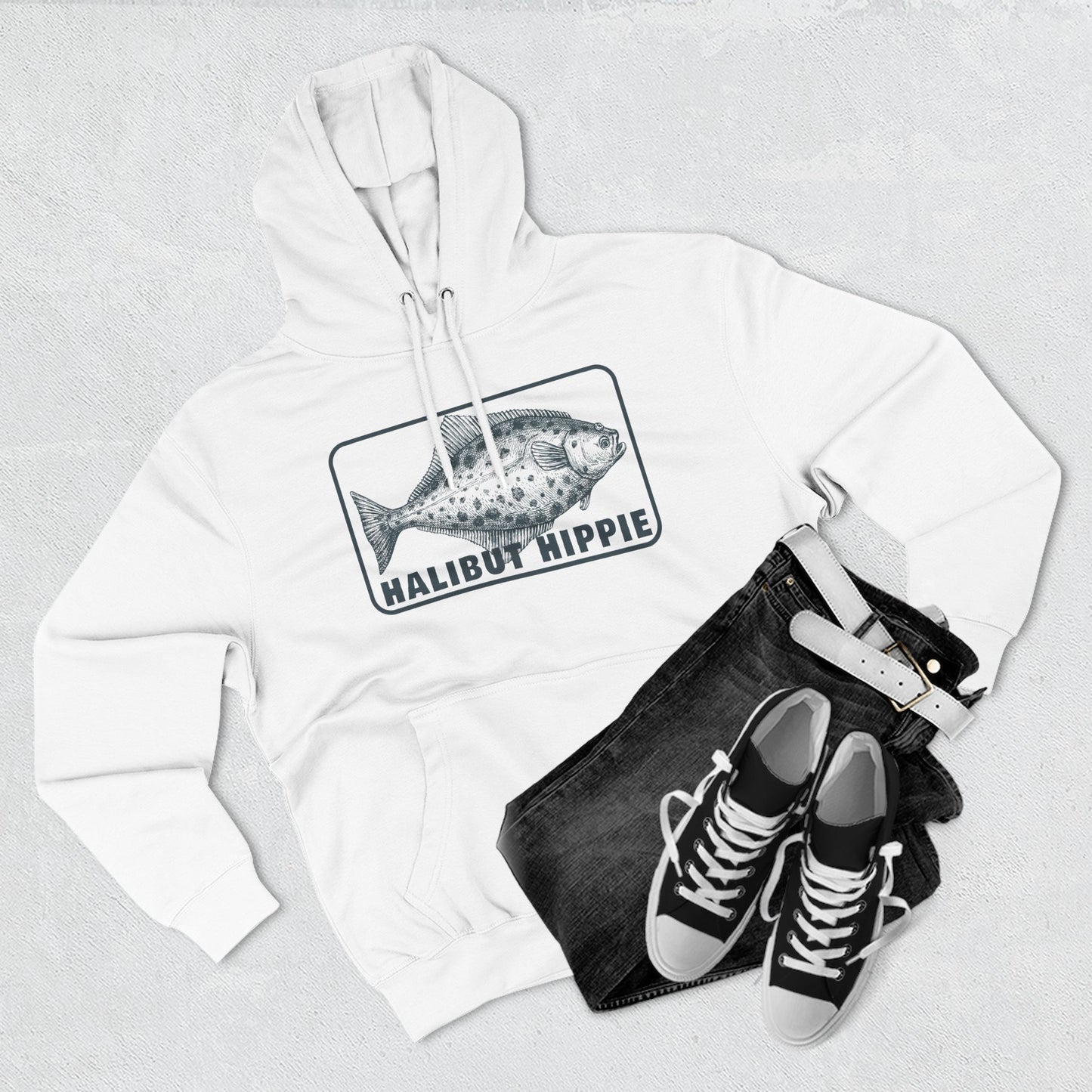 Halibut Hippie Three-Panel Fleece Hoodie CBSFA