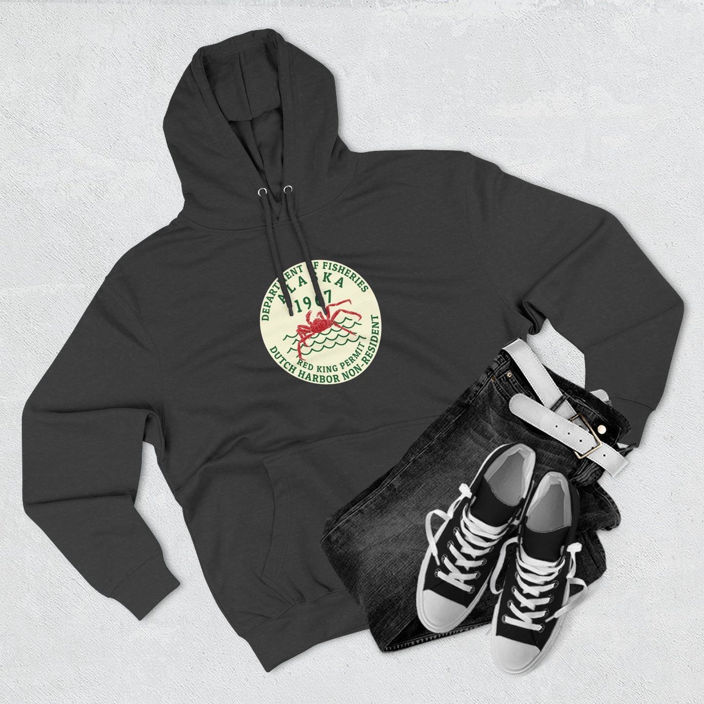 67 Red King Permit Three-Panel Fleece Hoodie