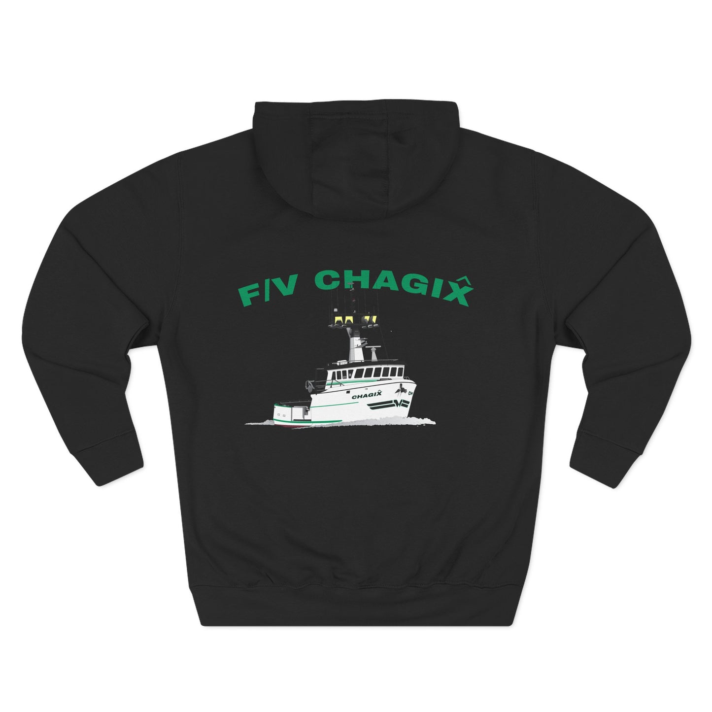 Chagix with CBSFA logo front Three-Panel Fleece Hoodie
