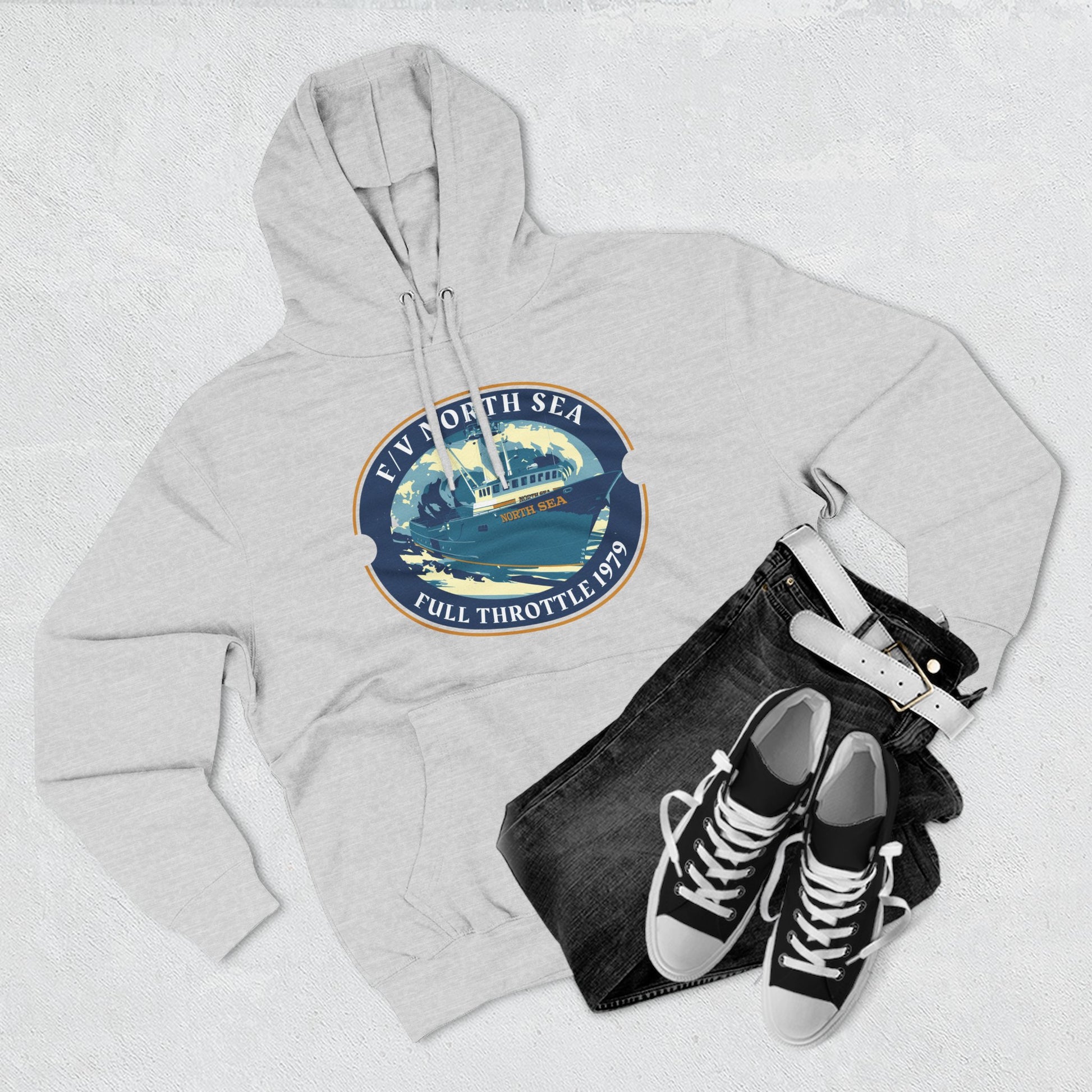 North Sea full throttle Three-Panel Fleece Hoodie