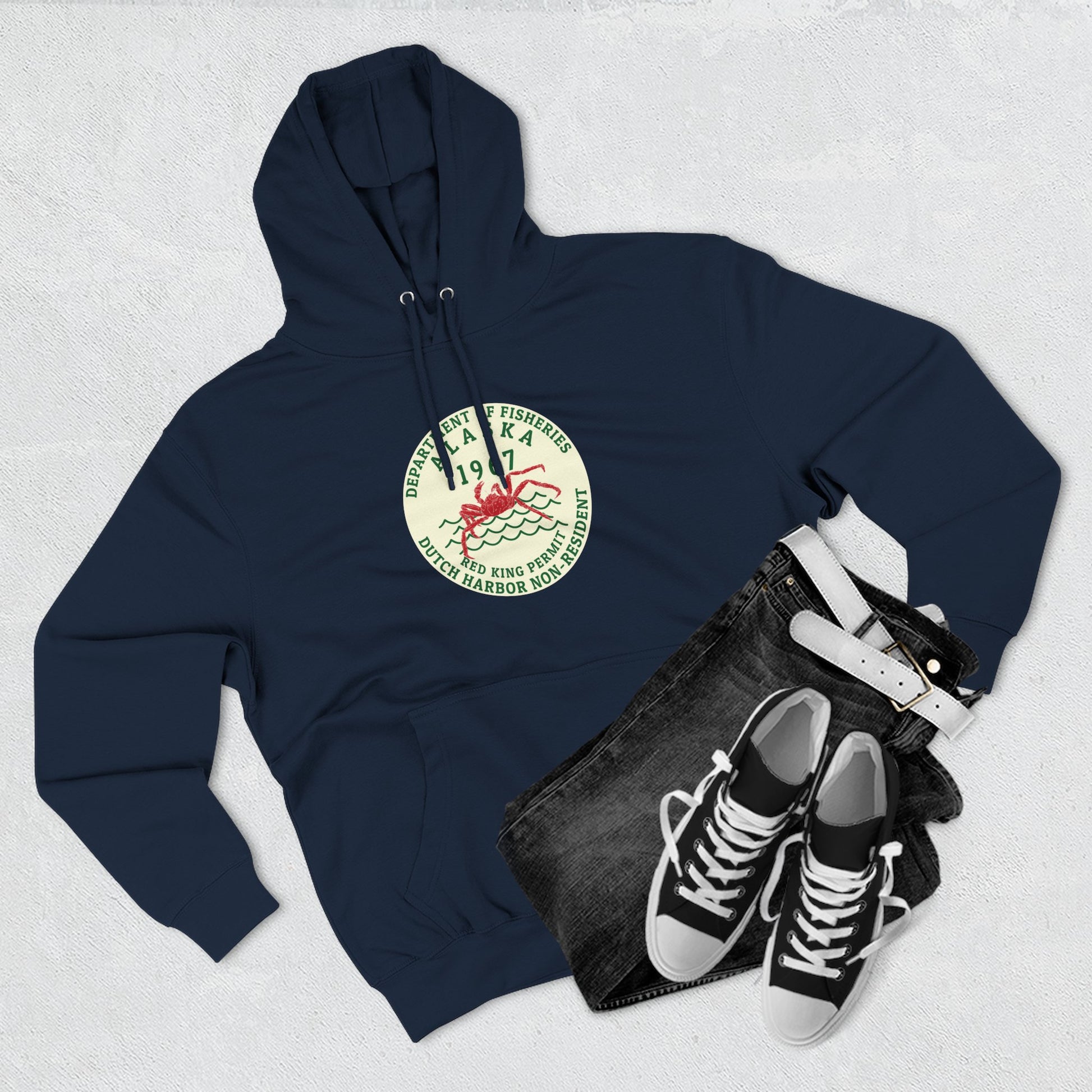 67 Red King Permit Three-Panel Fleece Hoodie