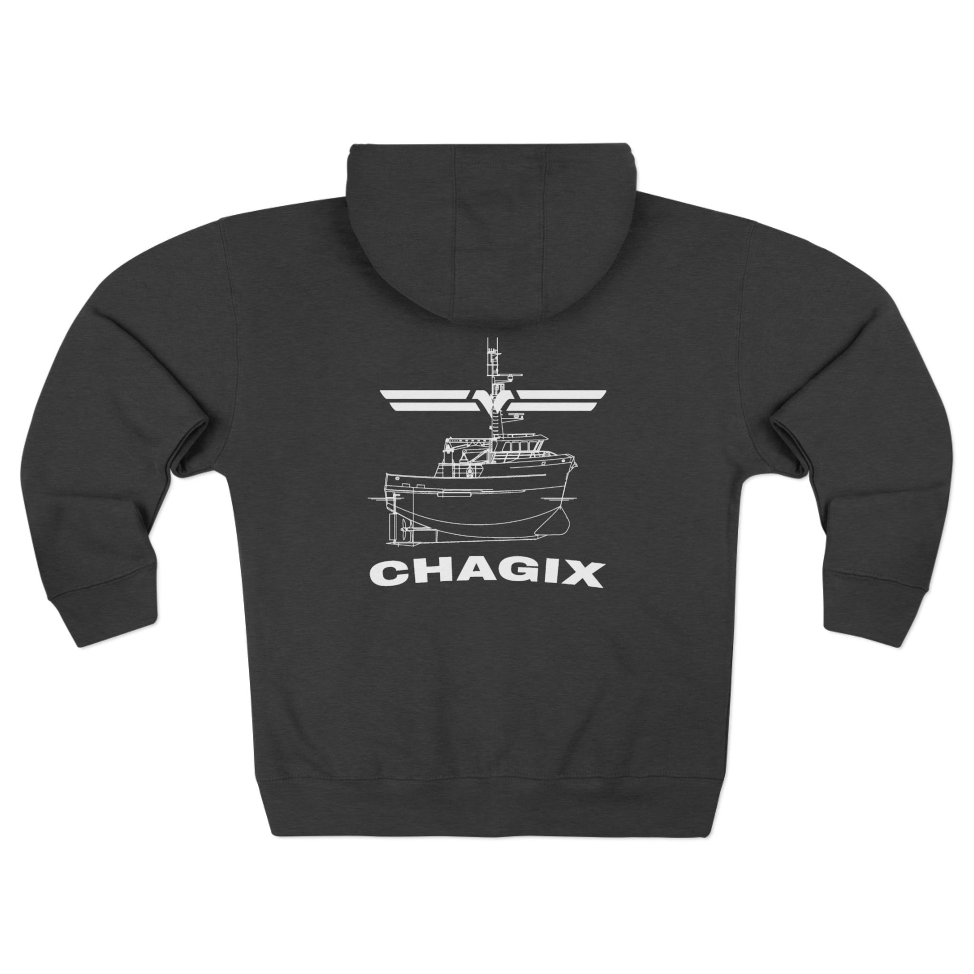 Unisex Zip Hoodie CBFSA front blueprint back
