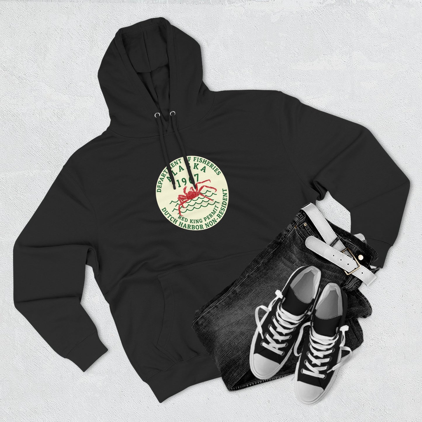 67 Red King Permit Three-Panel Fleece Hoodie