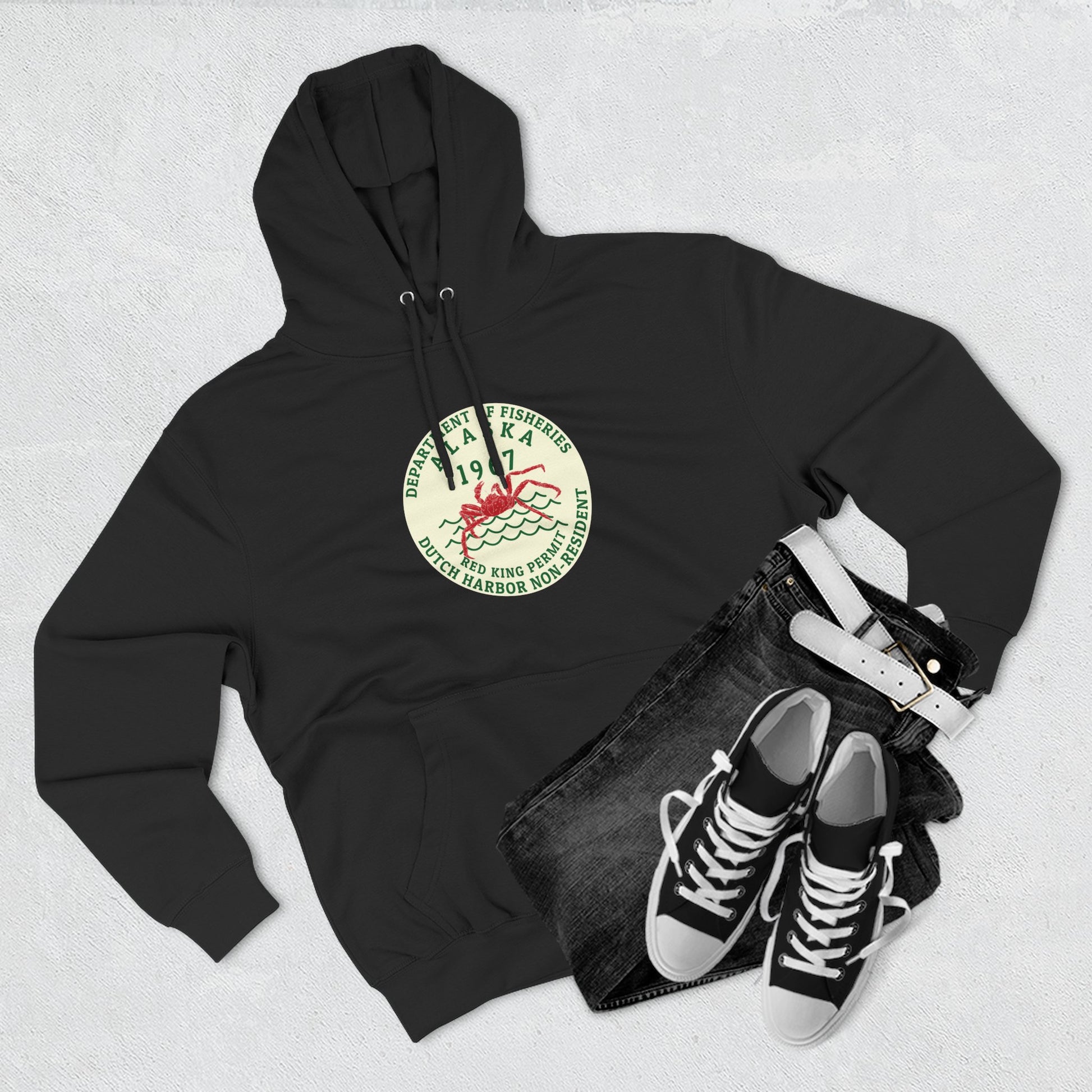 67 Red King Permit Three-Panel Fleece Hoodie