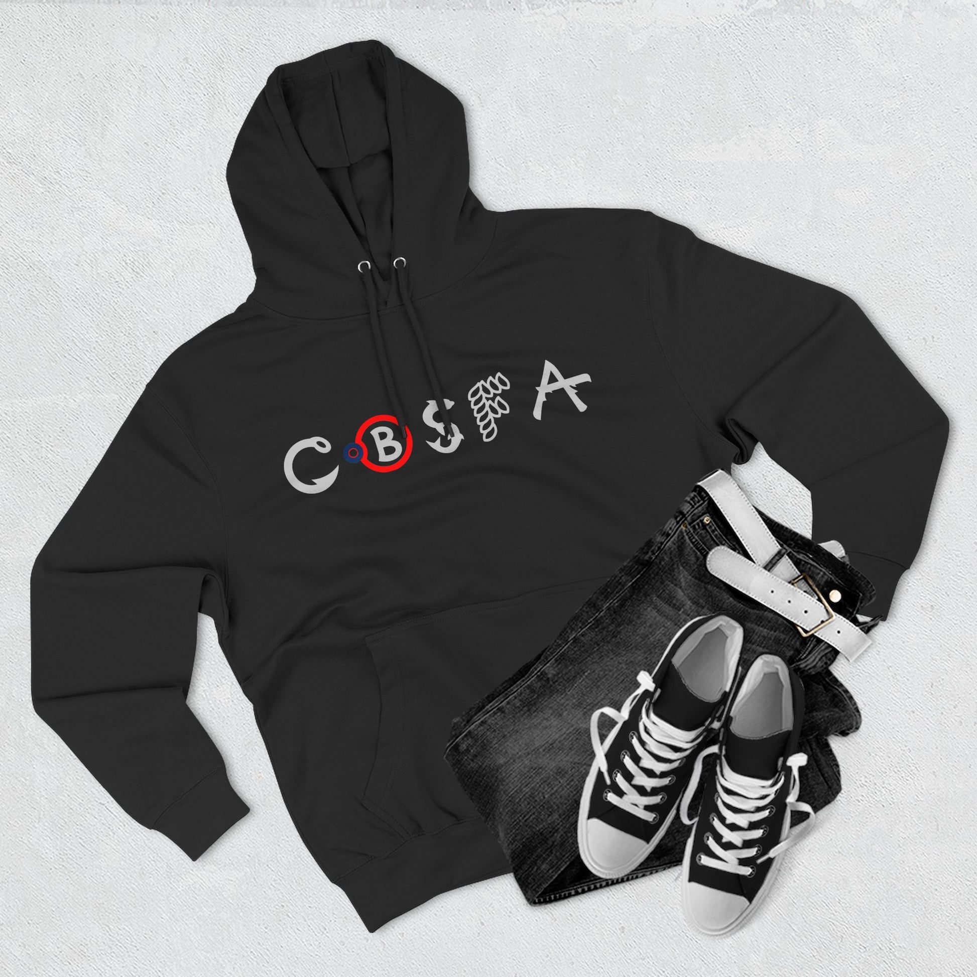 Chagix with CBSFA logo front Three-Panel Fleece Hoodie