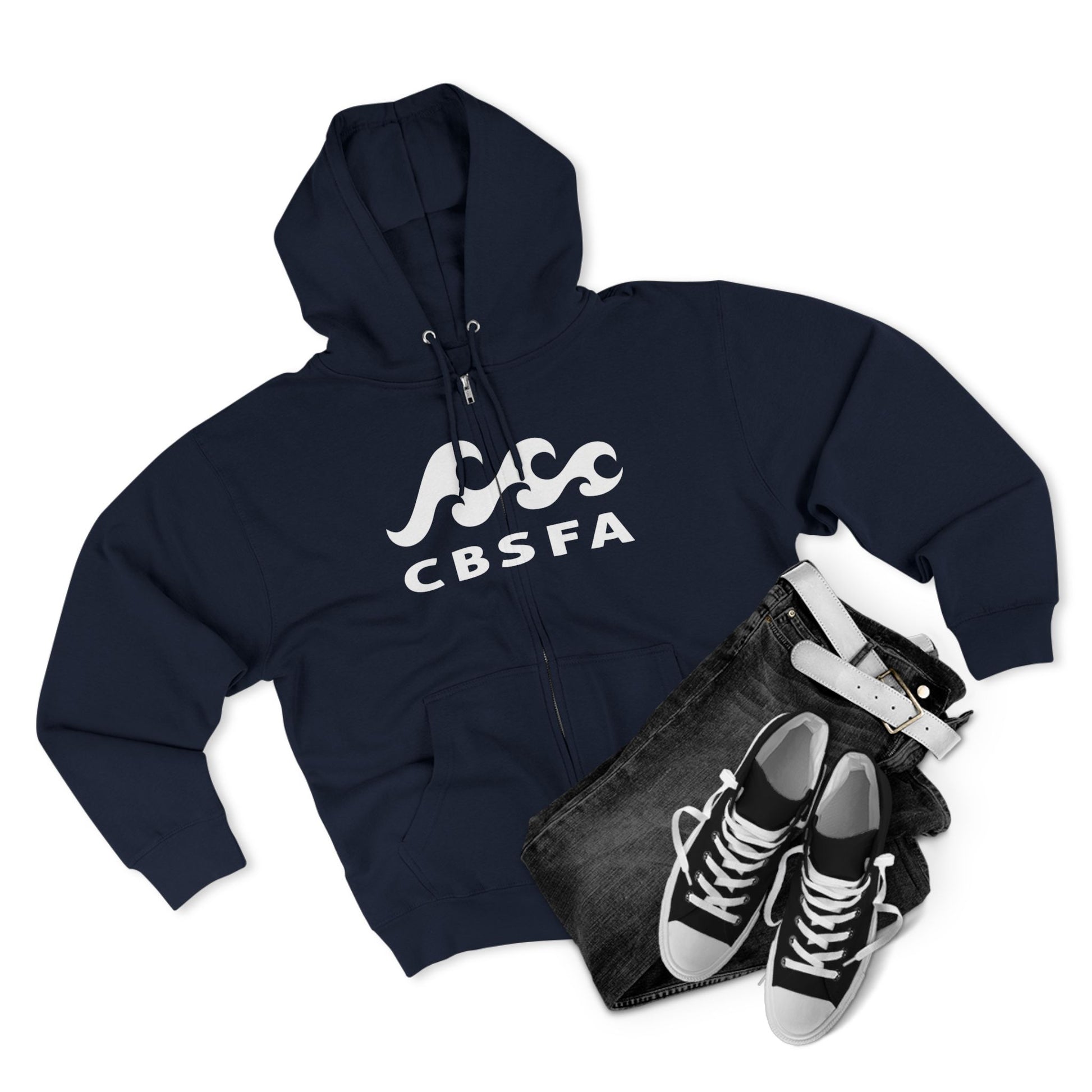 Unisex Zip Hoodie CBFSA front blueprint back