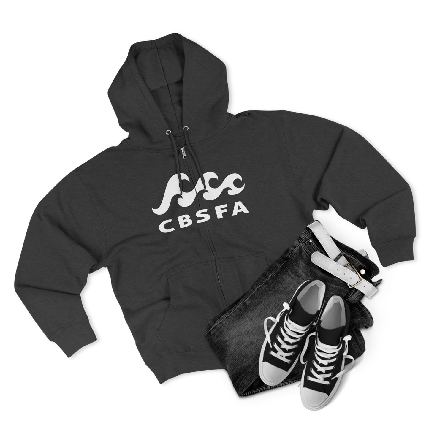 Unisex Zip Hoodie CBFSA front blueprint back
