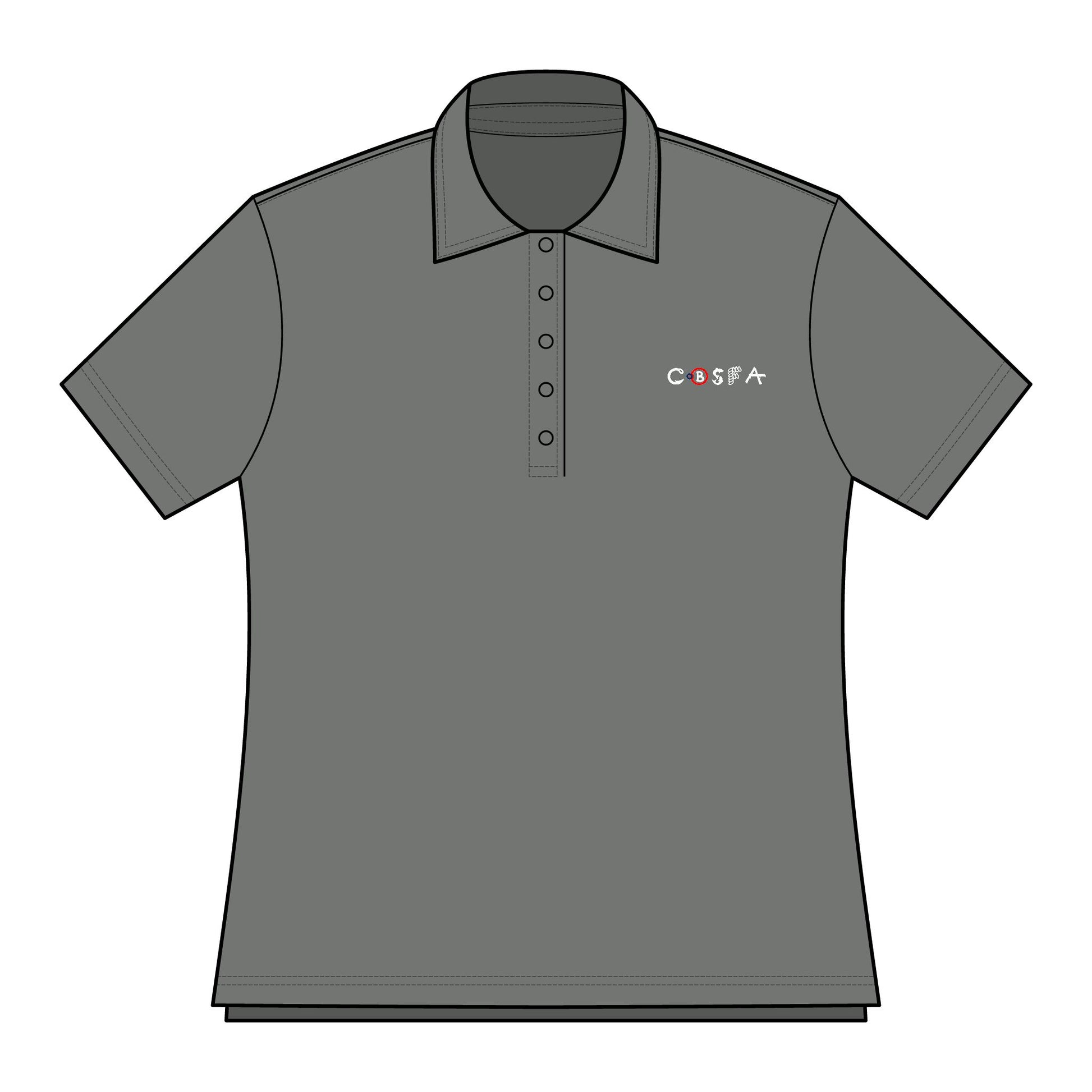 Ladies Oceanside Solid Polo CBFSA Logo