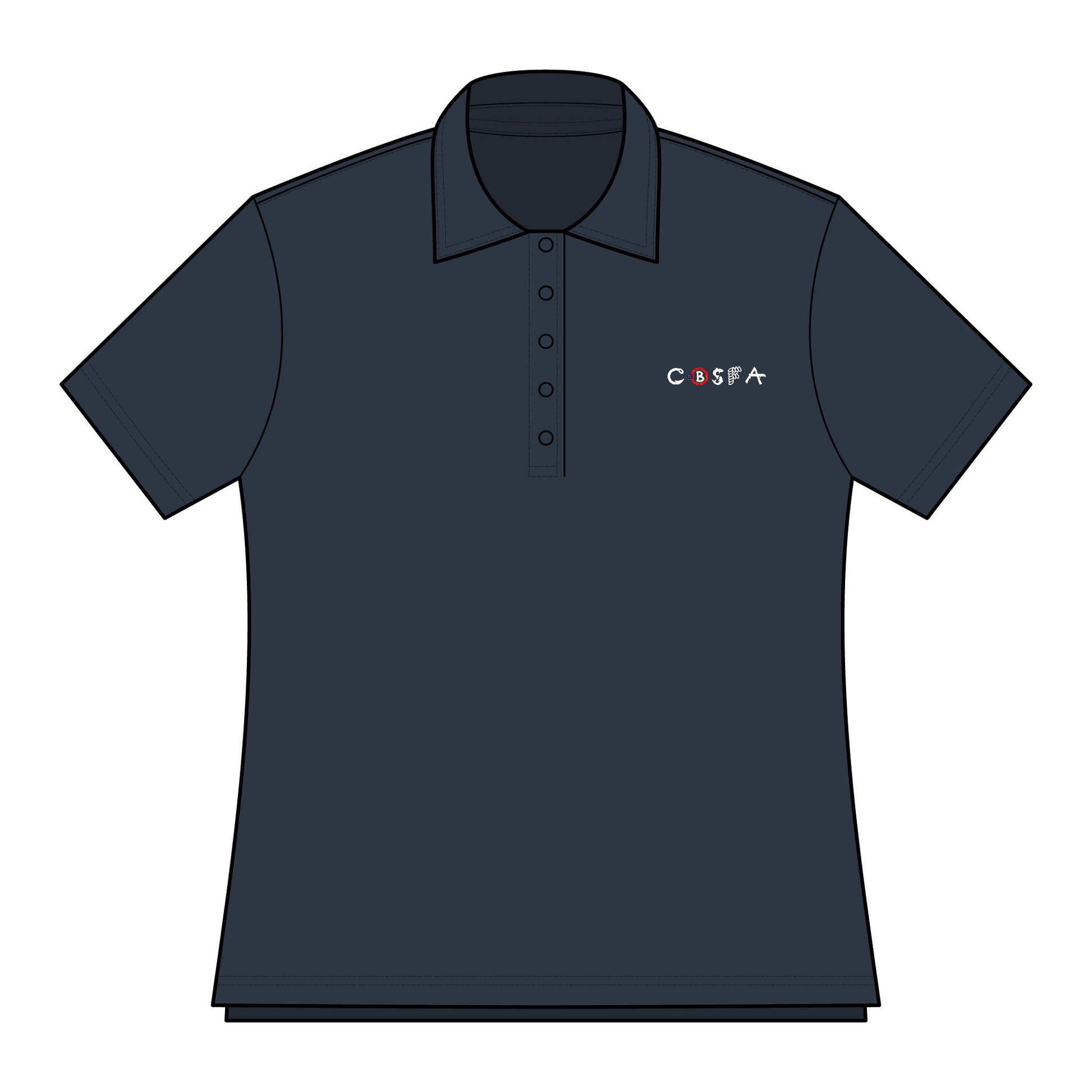 Ladies Oceanside Solid Polo CBFSA Logo