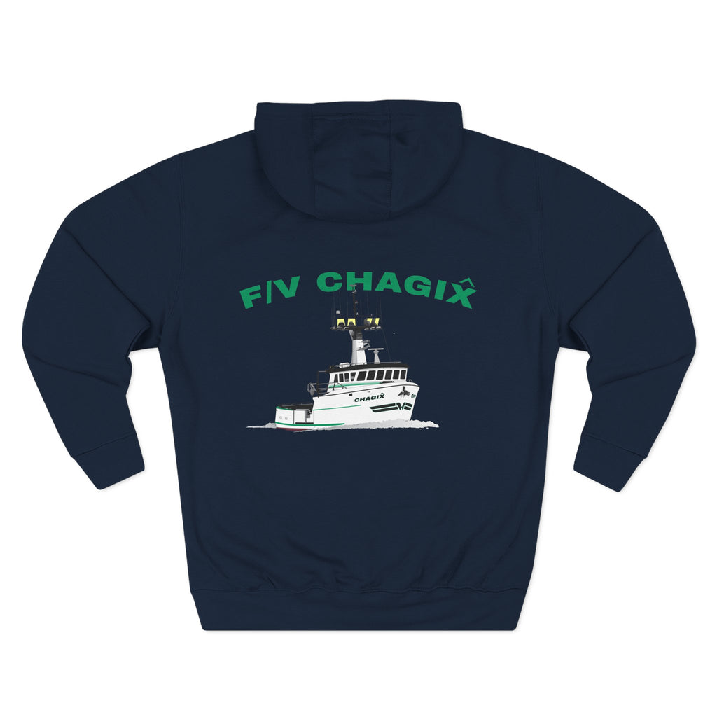 Chagix with CBSFA logo front Three-Panel Fleece Hoodie