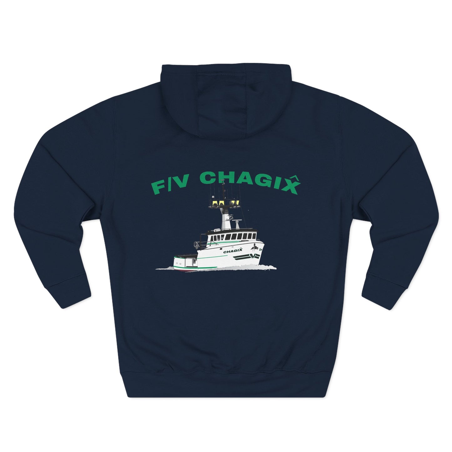 Chagix with CBSFA logo front Three-Panel Fleece Hoodie