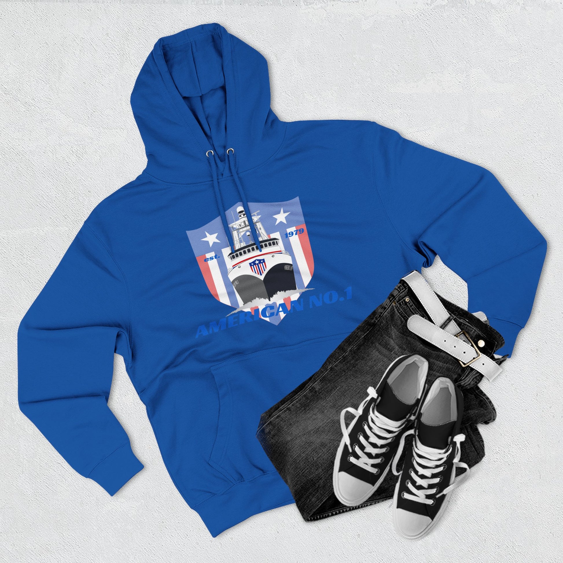 American No1 Three-Panel Fleece Hoodie
