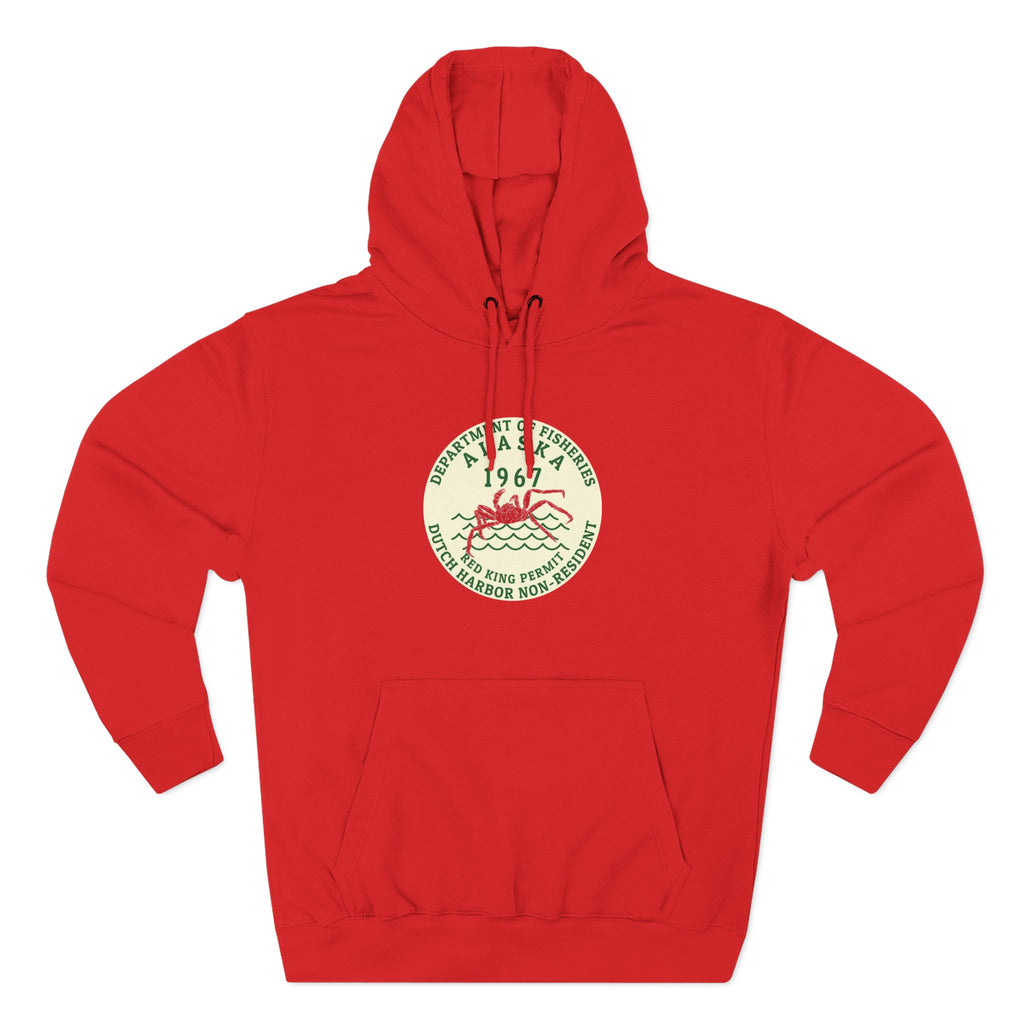 67 Red King Permit Three-Panel Fleece Hoodie