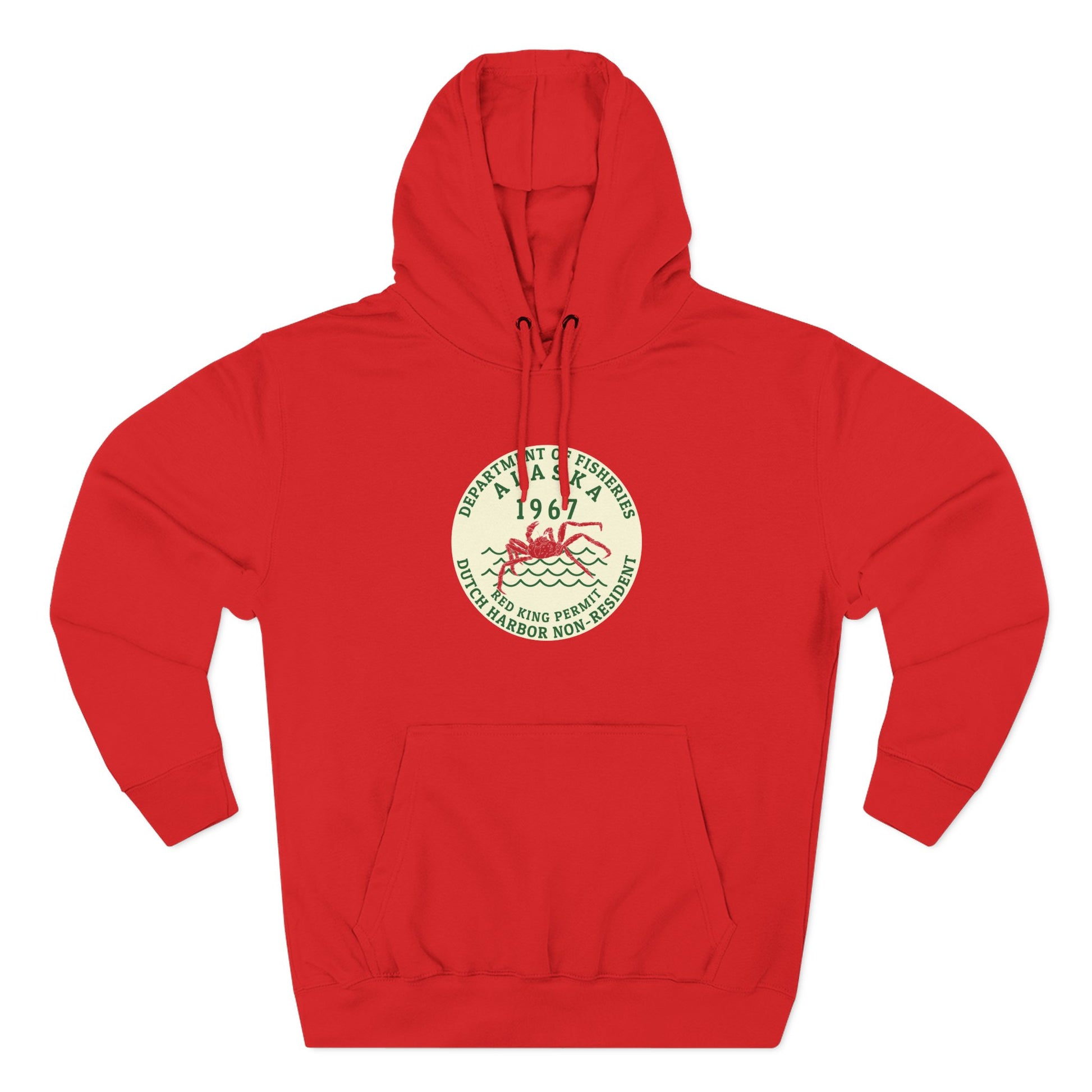 67 Red King Permit Three-Panel Fleece Hoodie