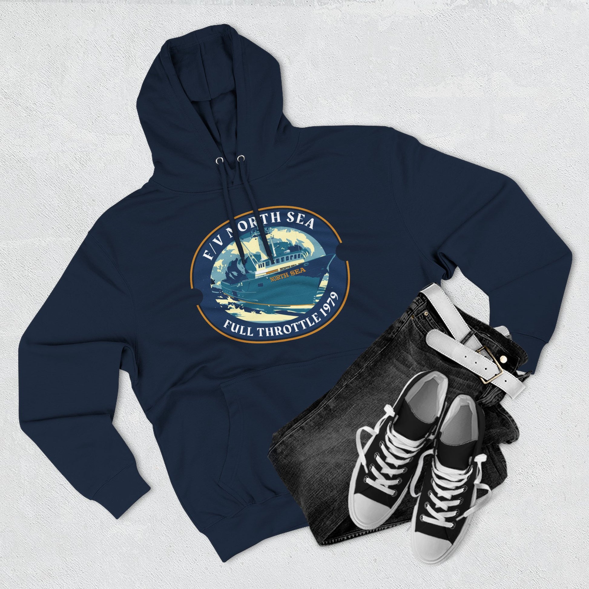 North Sea full throttle Three-Panel Fleece Hoodie