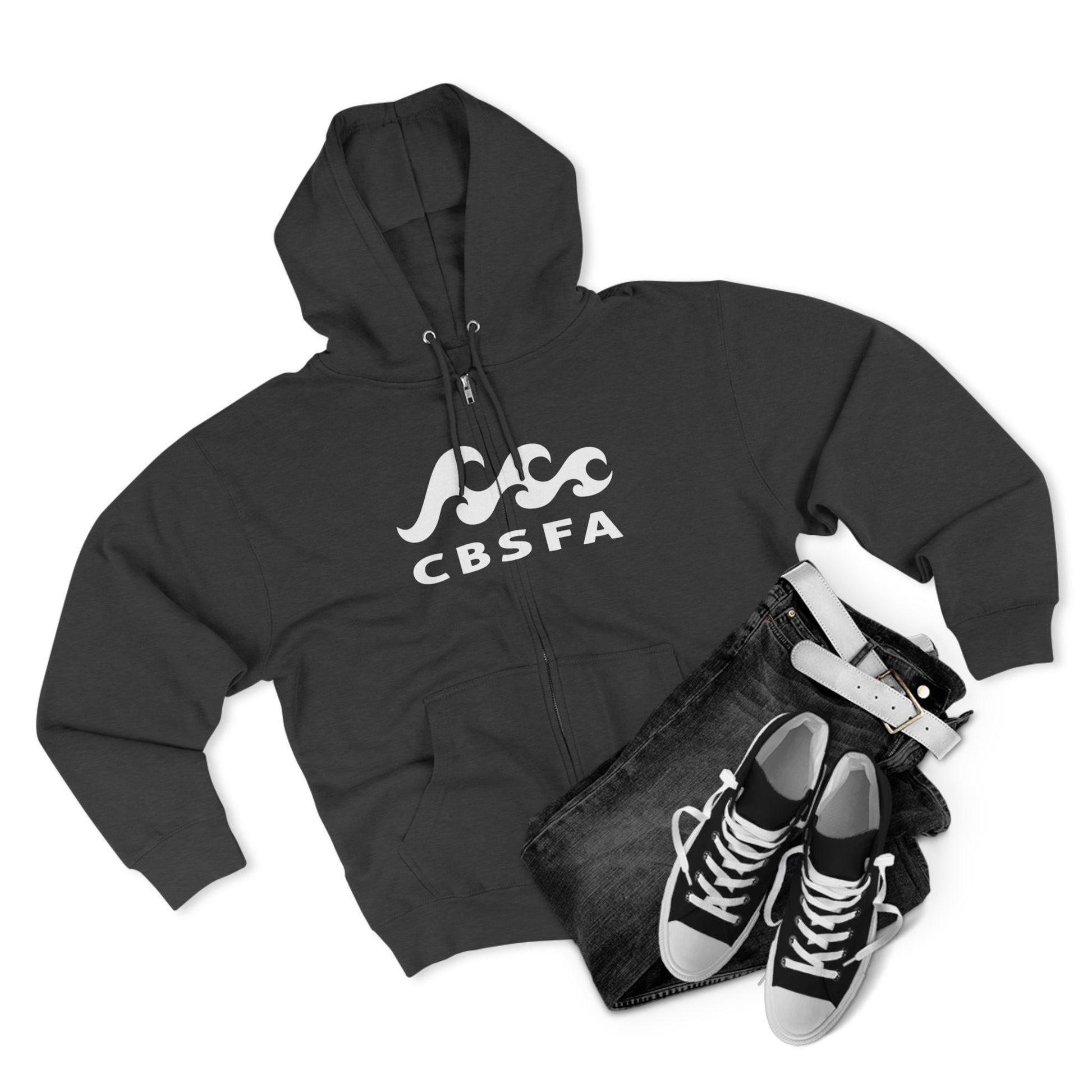 Unisex Zip Hoodie CBFSA front blueprint back